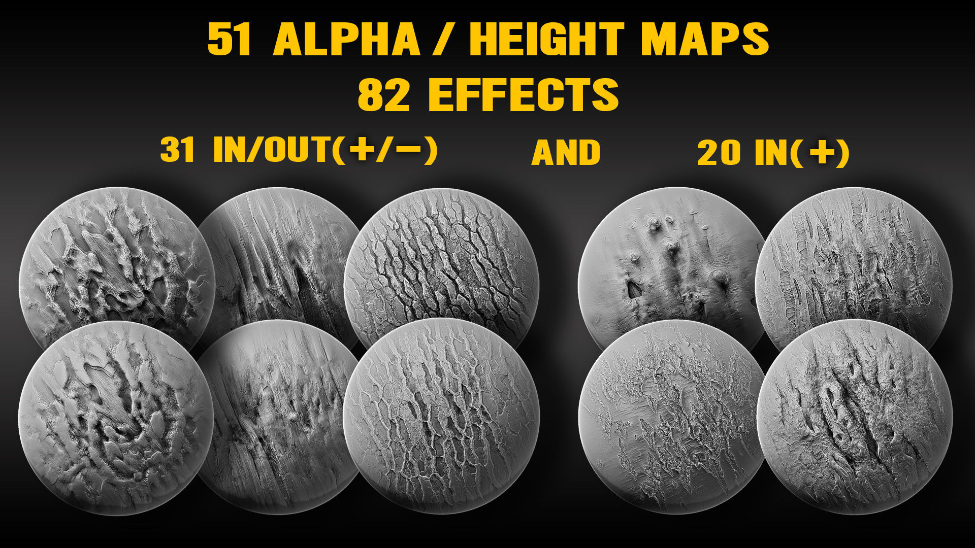 Ultra HQ Tree Bark Sculpt Zbrush brushes and Alphas Vol1 3D model_31