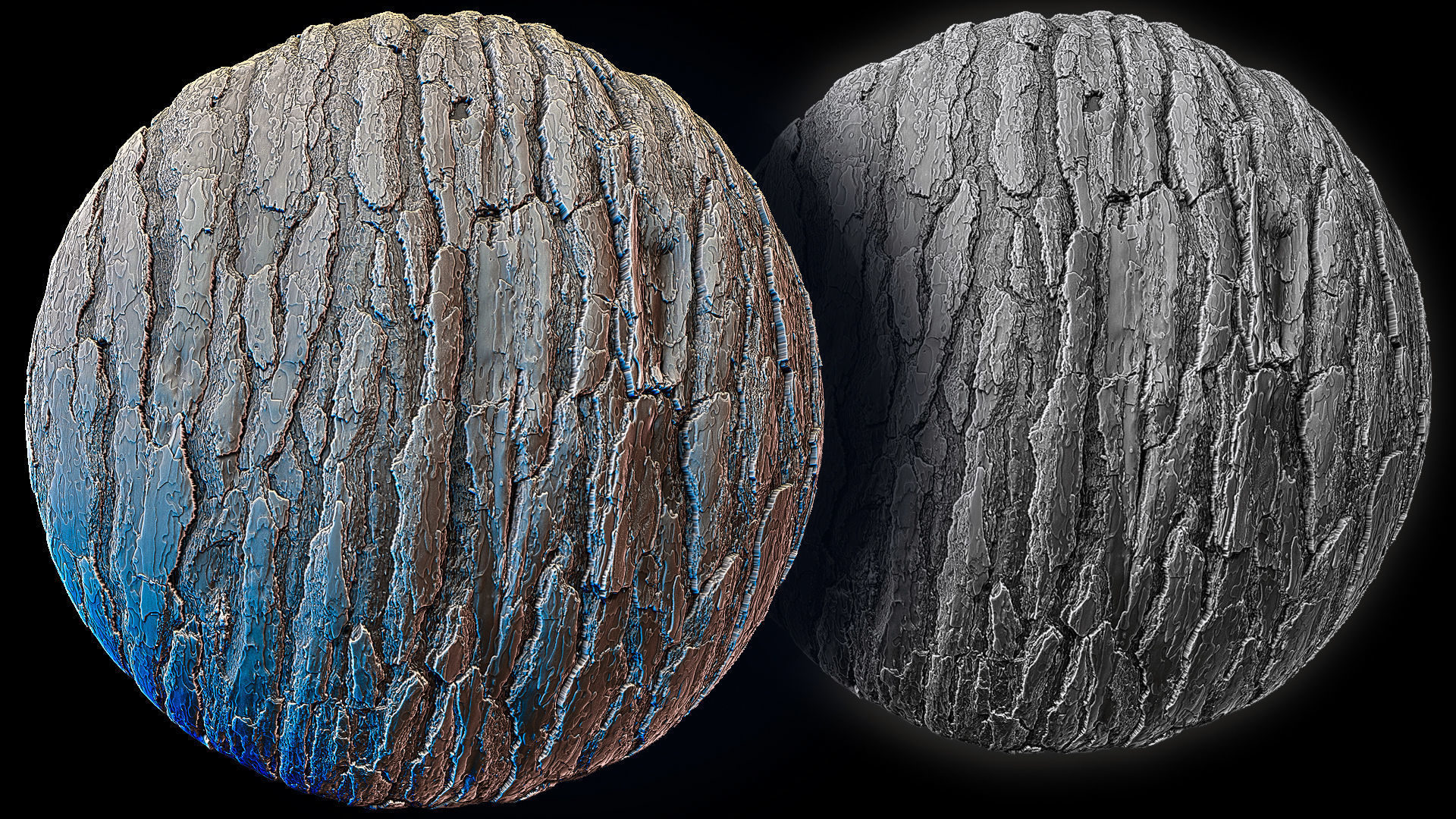 Ultra HQ Tree Bark Sculpt Zbrush brushes and Alphas Vol1 3D model_12