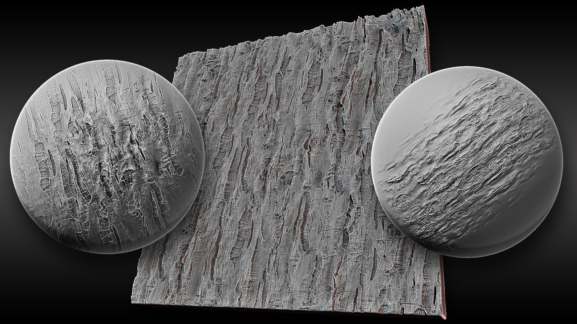 Ultra HQ Tree Bark Sculpt Zbrush brushes and Alphas Vol1 3D model_22