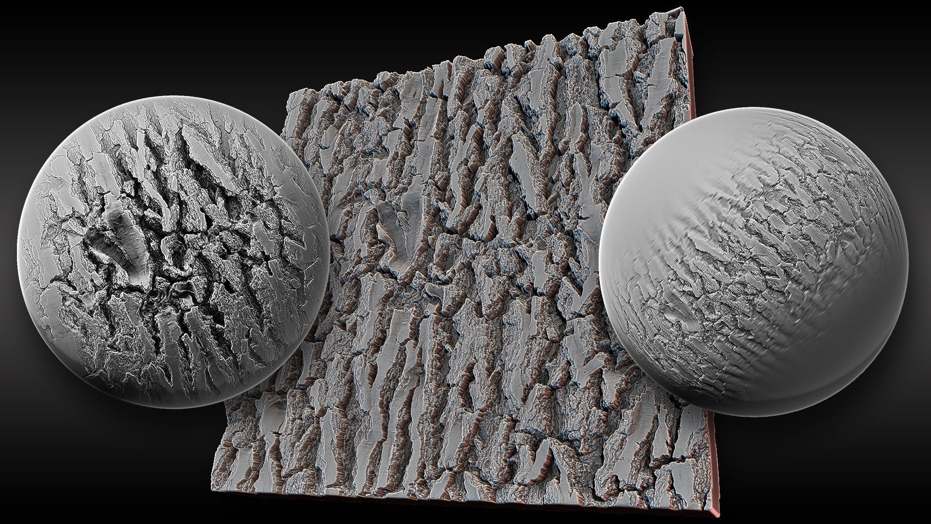 Ultra HQ Tree Bark Sculpt Zbrush brushes and Alphas Vol1 3D model_38