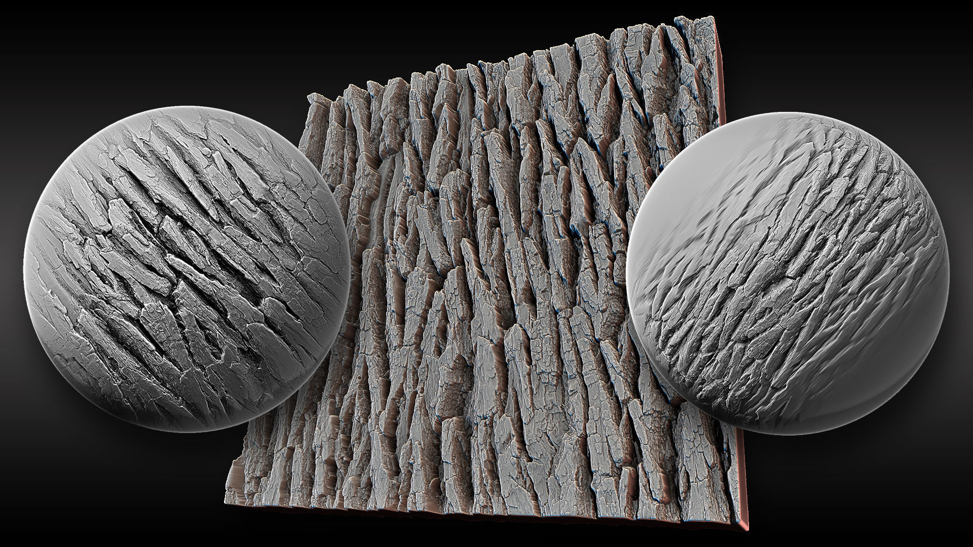 Ultra HQ Tree Bark Sculpt Zbrush brushes and Alphas Vol1 3D model_14