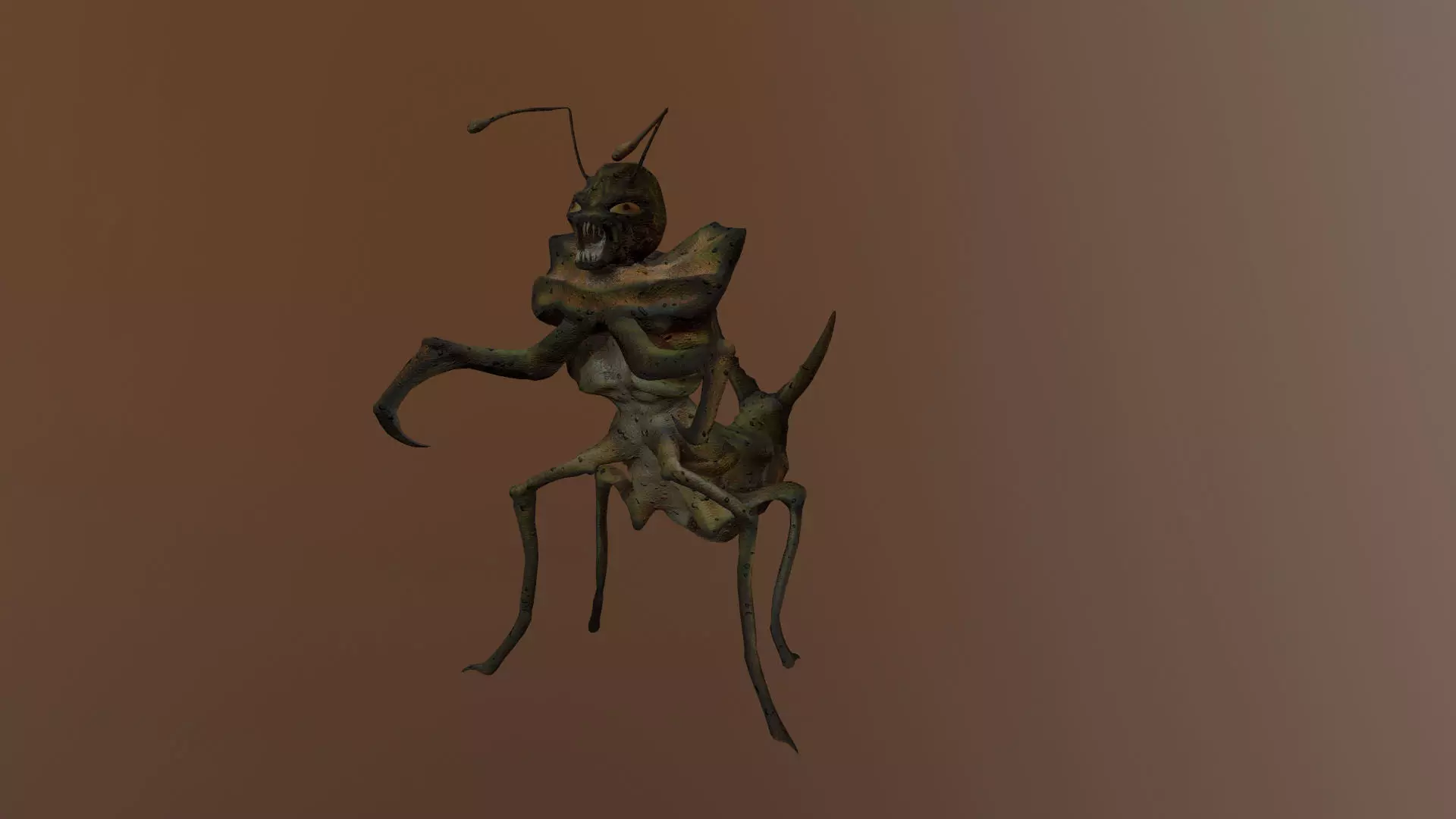 Monster Bug Mantis Low-poly 3D model_0