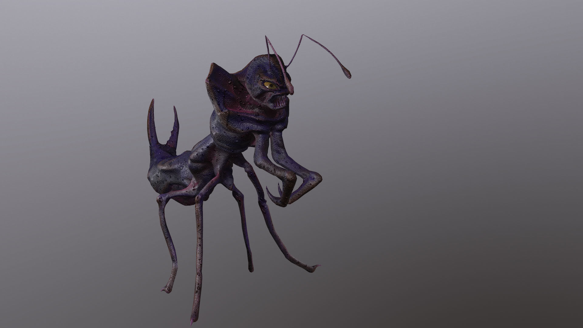 Monster Bug Mantis Low-poly 3D model_17