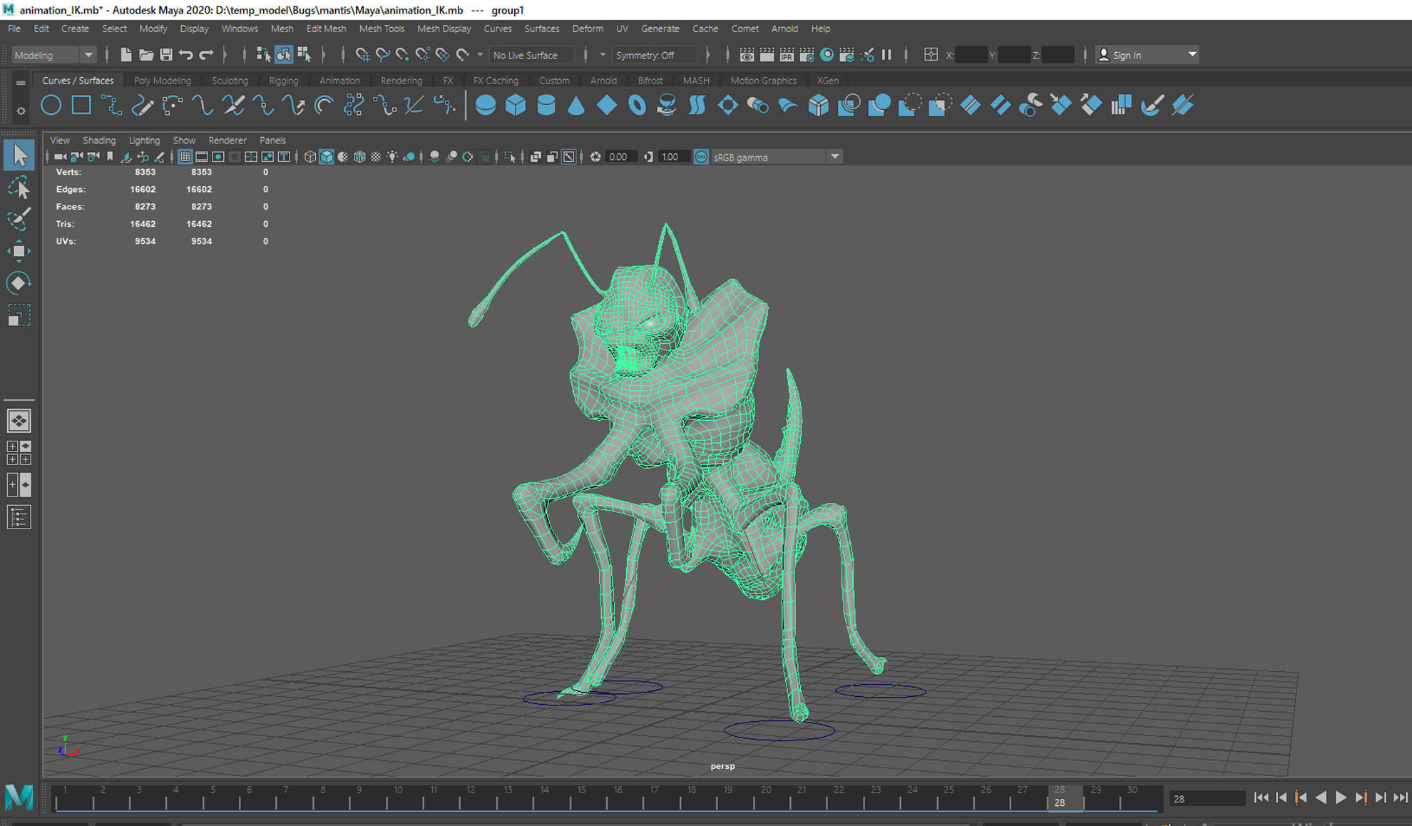 Monster Bug Mantis Low-poly 3D model_22