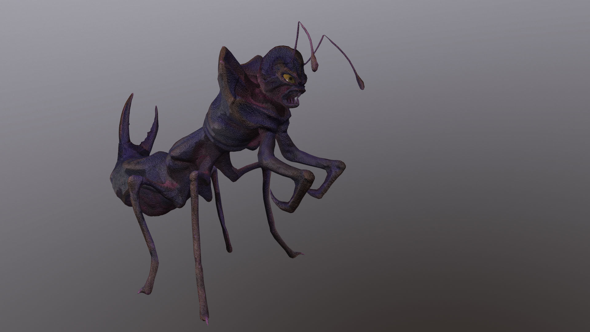 Monster Bug Mantis Low-poly 3D model_4