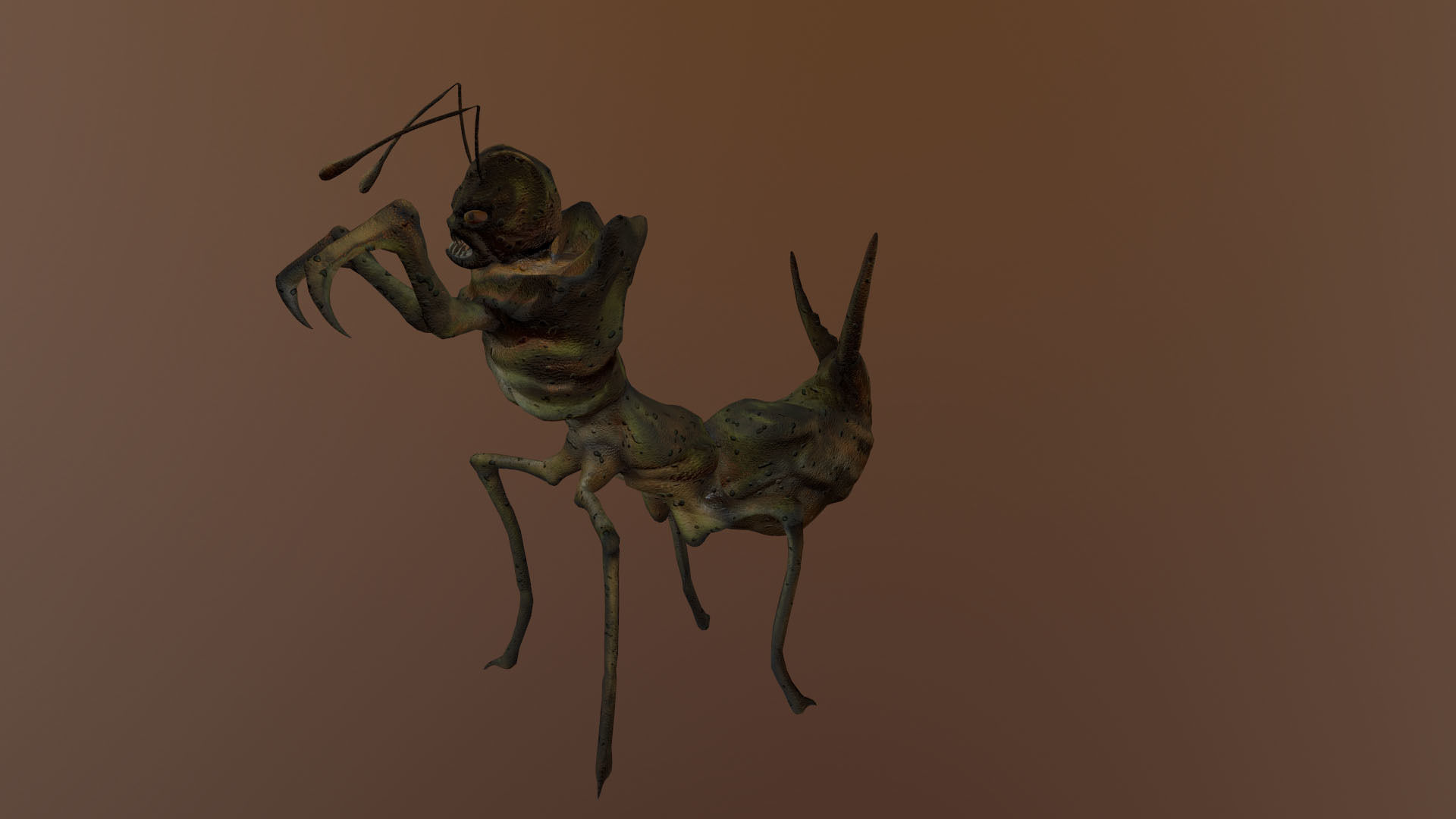 Monster Bug Mantis Low-poly 3D model_13