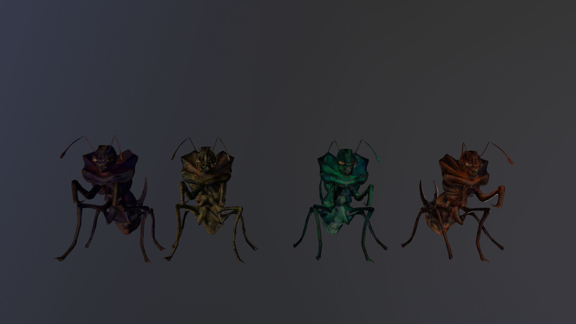 Monster Bug Mantis Low-poly 3D model_3