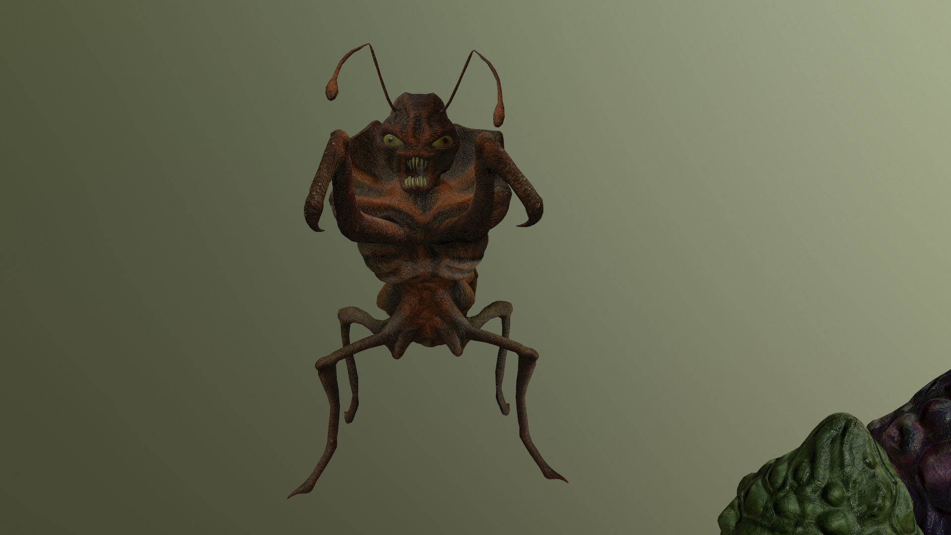 Monster Bug Mantis Low-poly 3D model_21