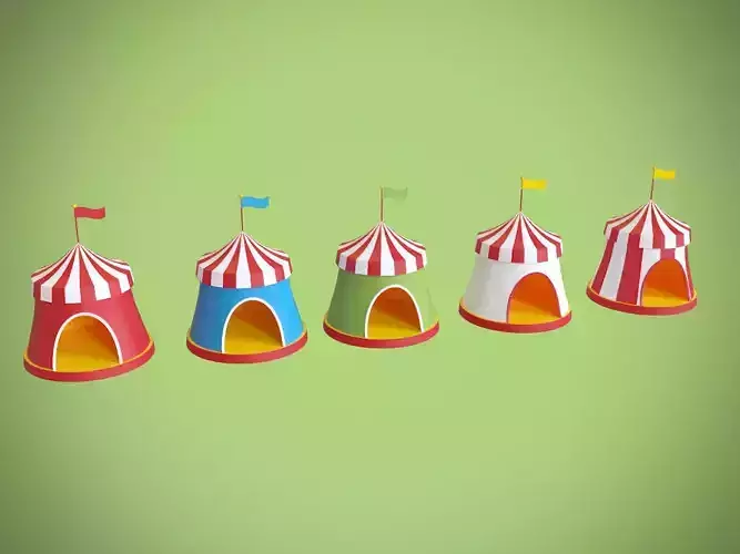 kids tents stylized