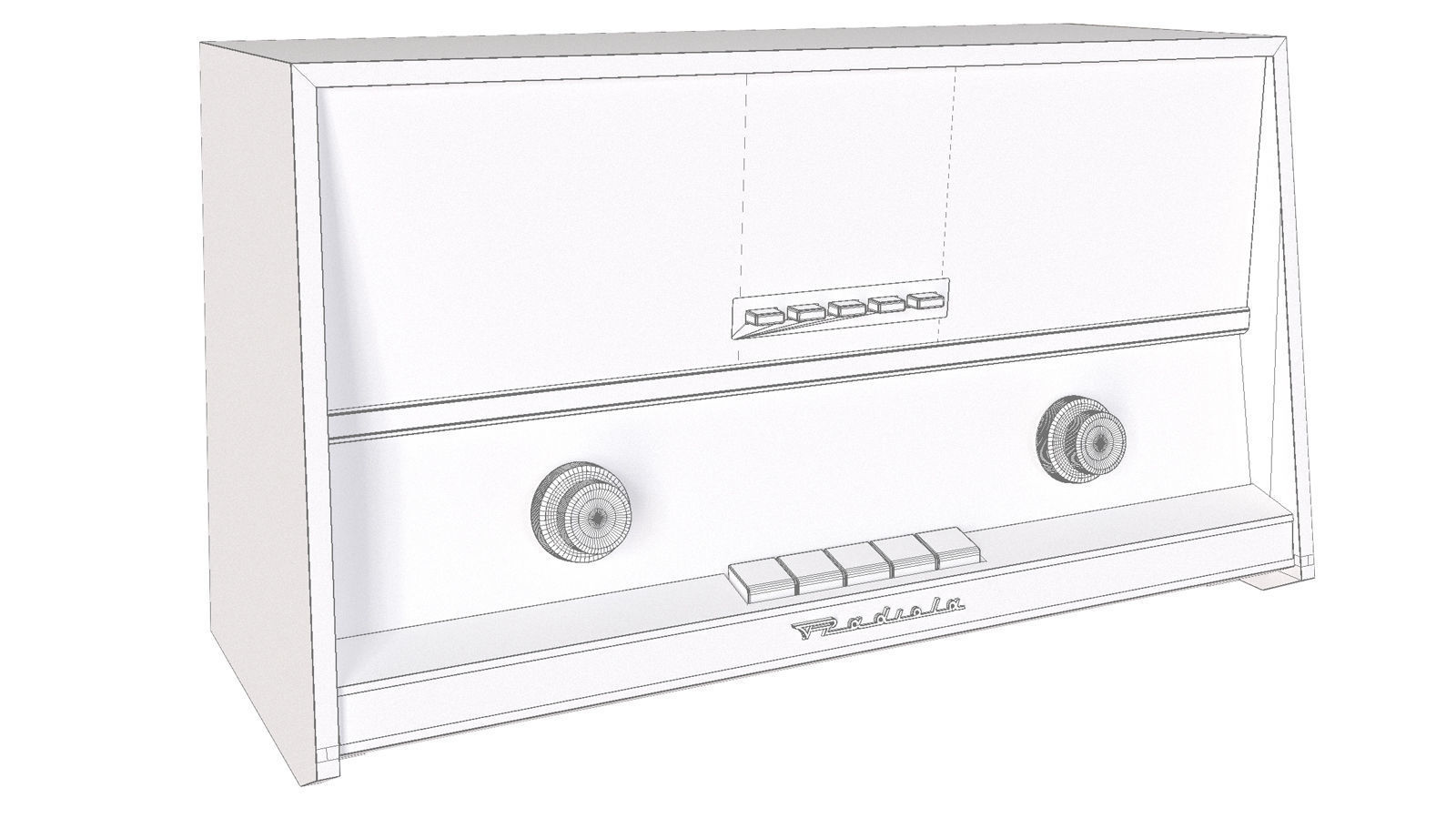 Radiola 1961 3D model_9