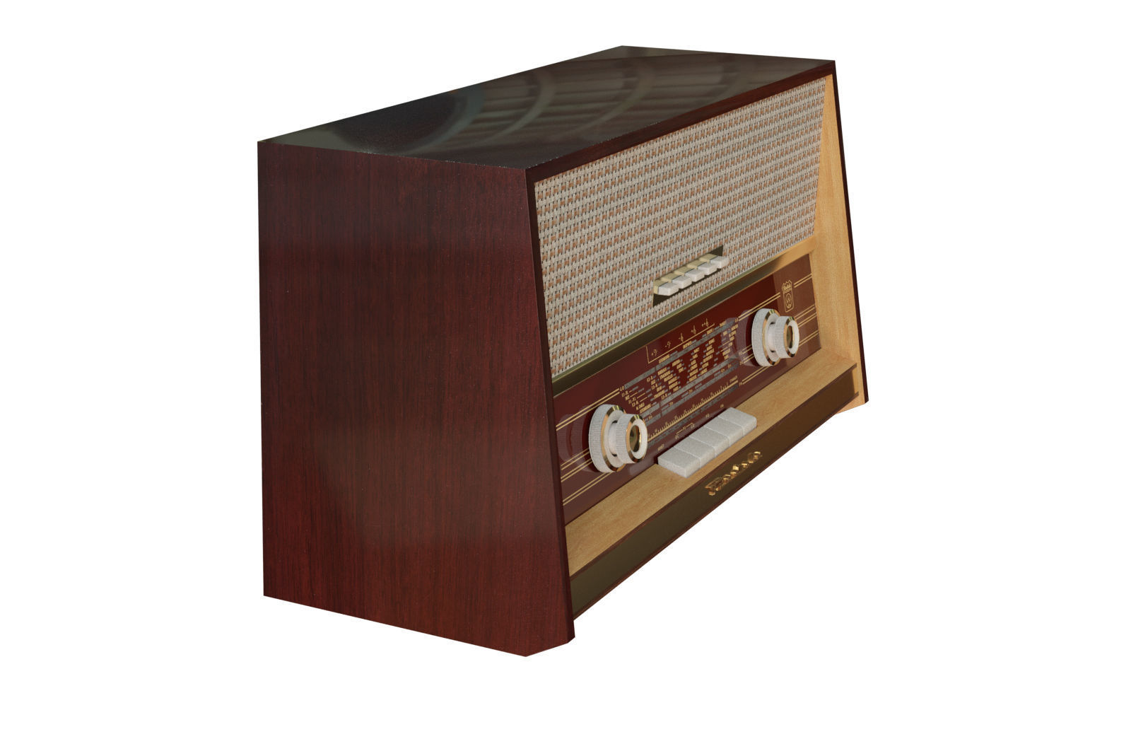 Radiola 1961 3D model_3