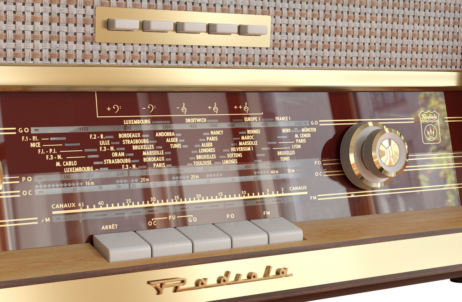 Radiola 1961 3D model_2