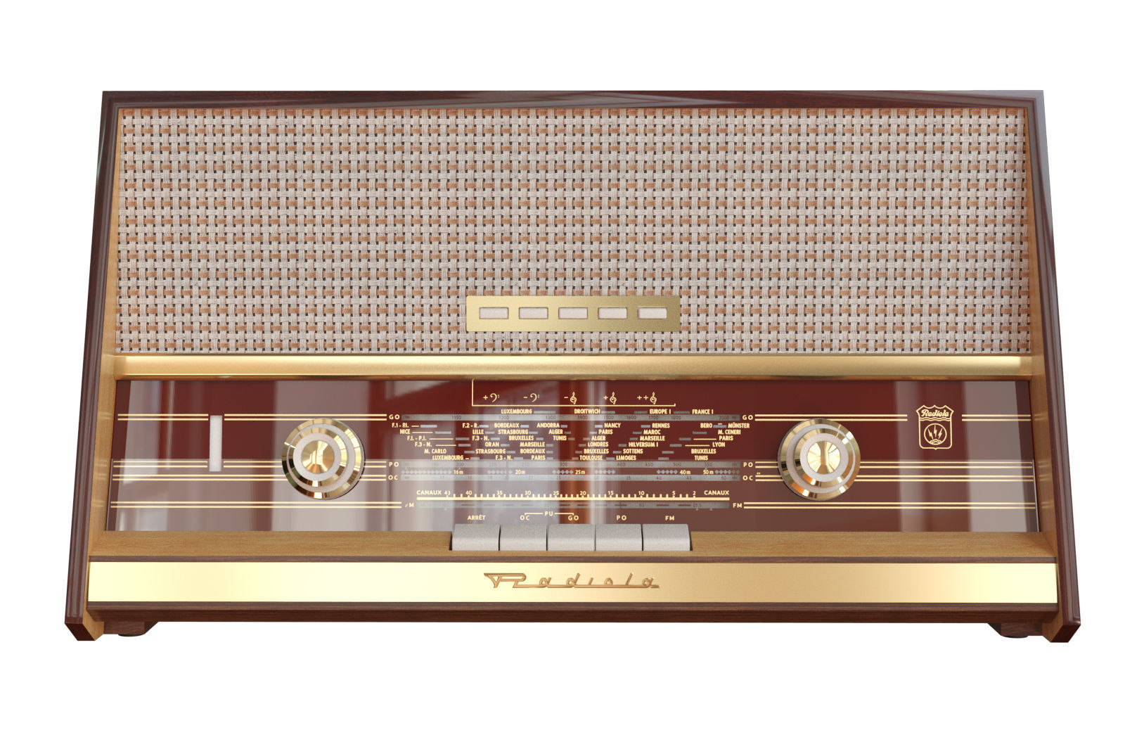 Radiola 1961 3D model_1