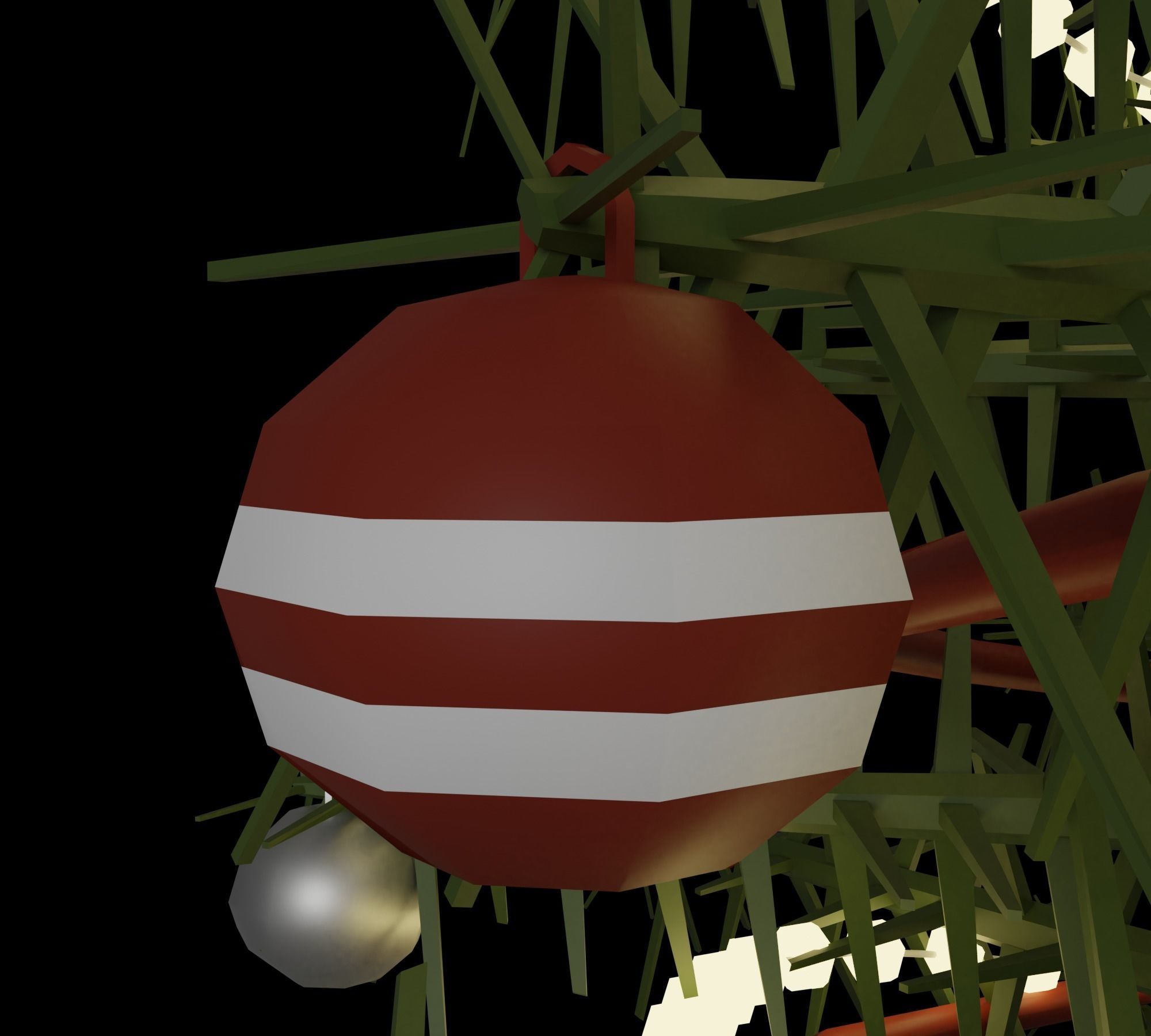 Christmas tree Low-poly 3D model_9