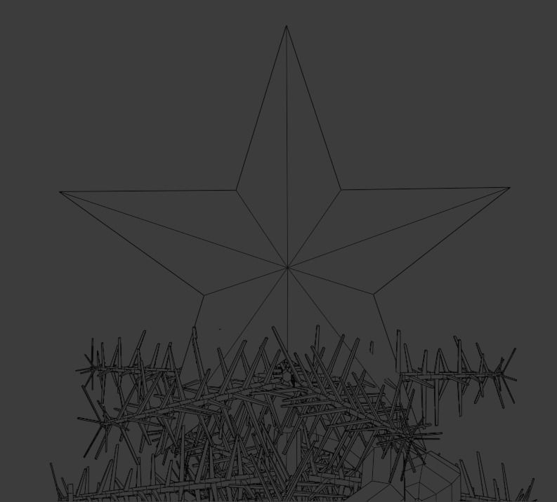 Christmas tree Low-poly 3D model_4