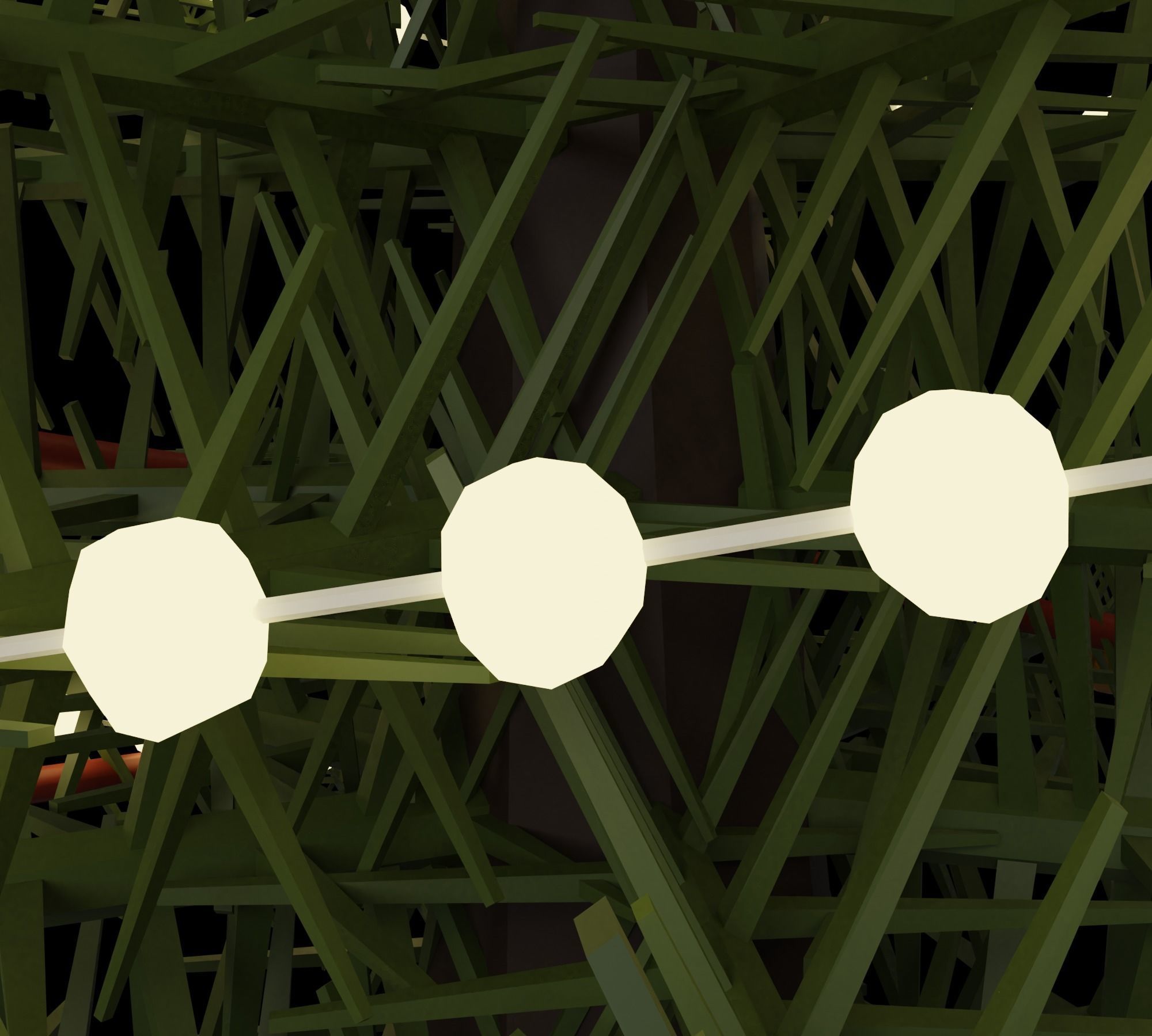 Christmas tree Low-poly 3D model_13