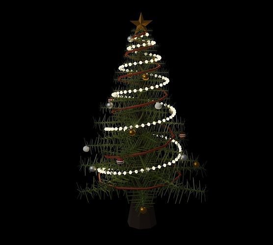 Christmas tree Low-poly 3D model