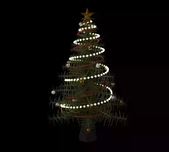 Christmas tree Low-poly 3D model