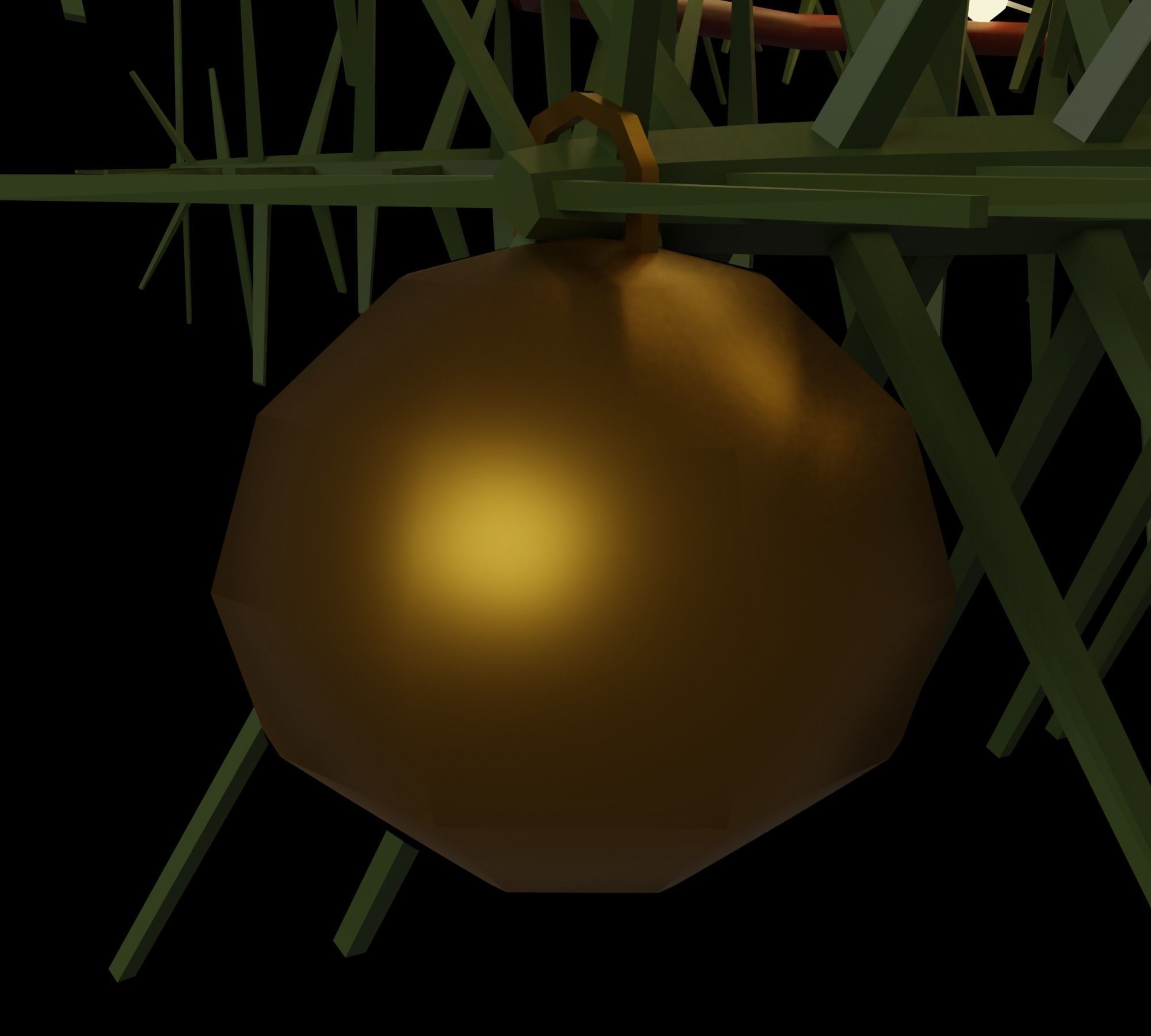 Christmas tree Low-poly 3D model_5