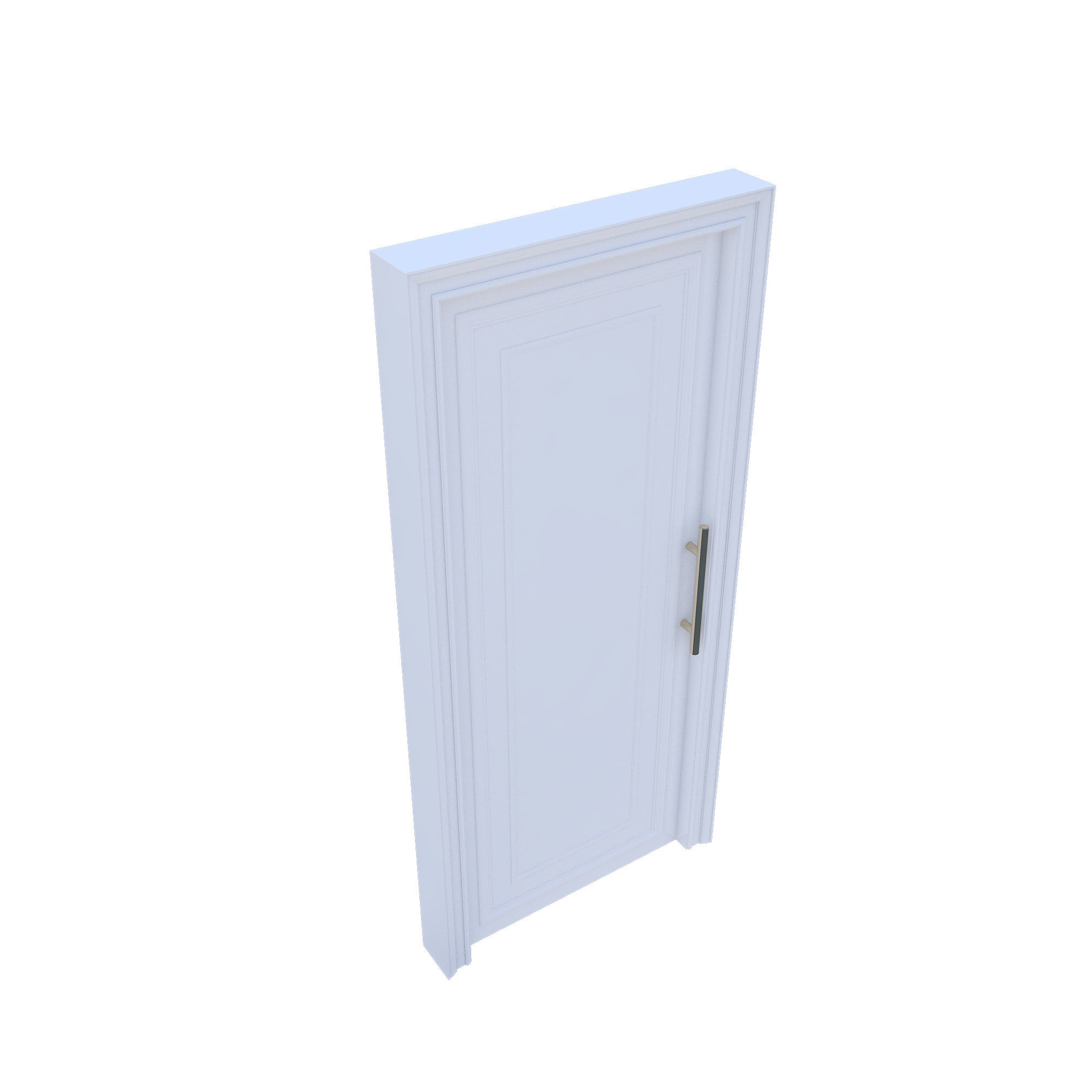 3D classic library model Low-poly 3D model_6