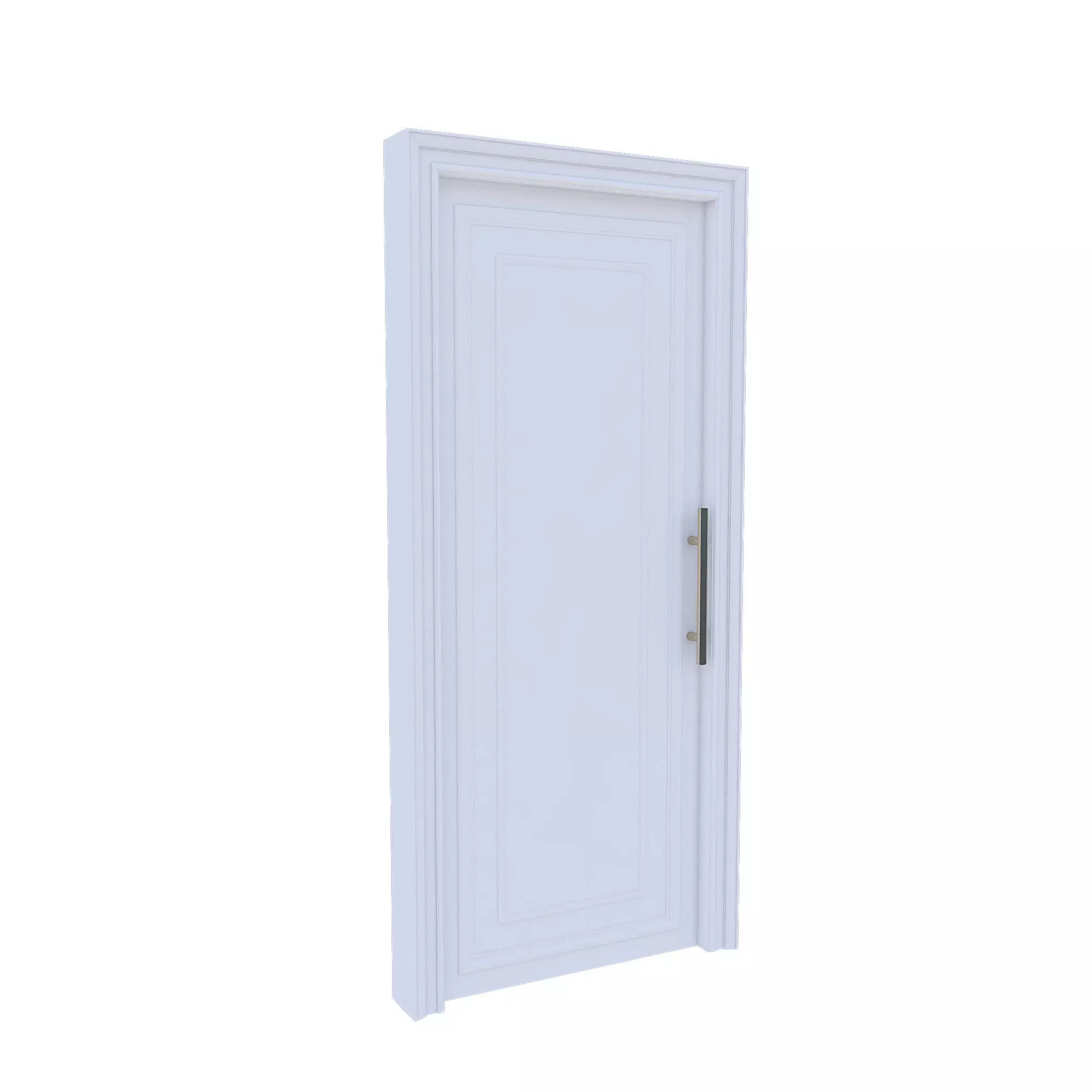 3D classic library model Low-poly 3D model_0