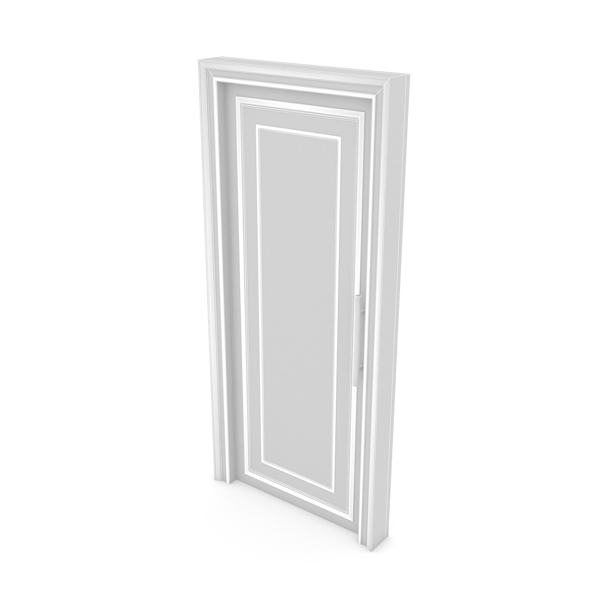 3D classic library model Low-poly 3D model_2