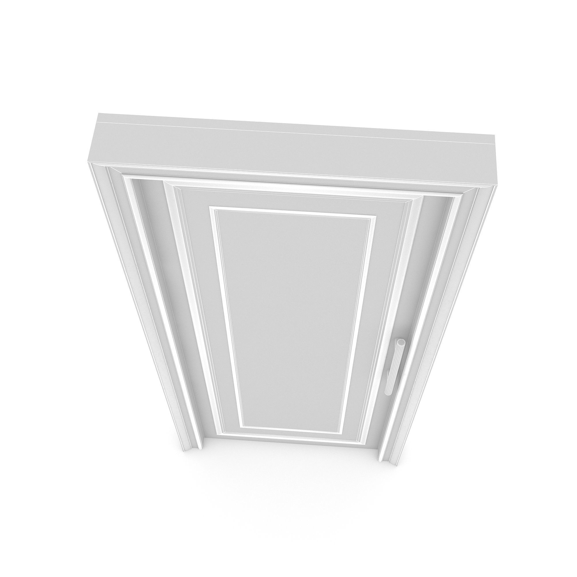 3D classic library model Low-poly 3D model_4