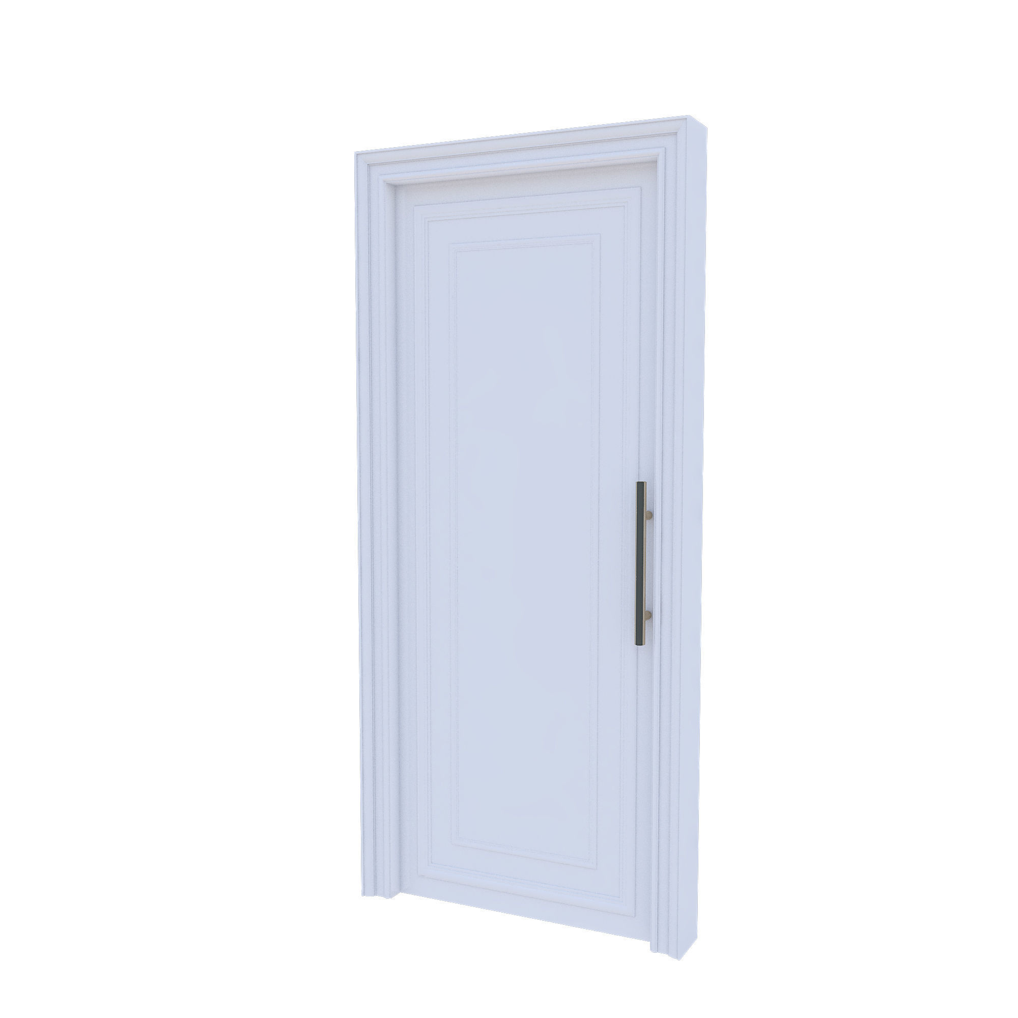 3D classic library model Low-poly 3D model_5