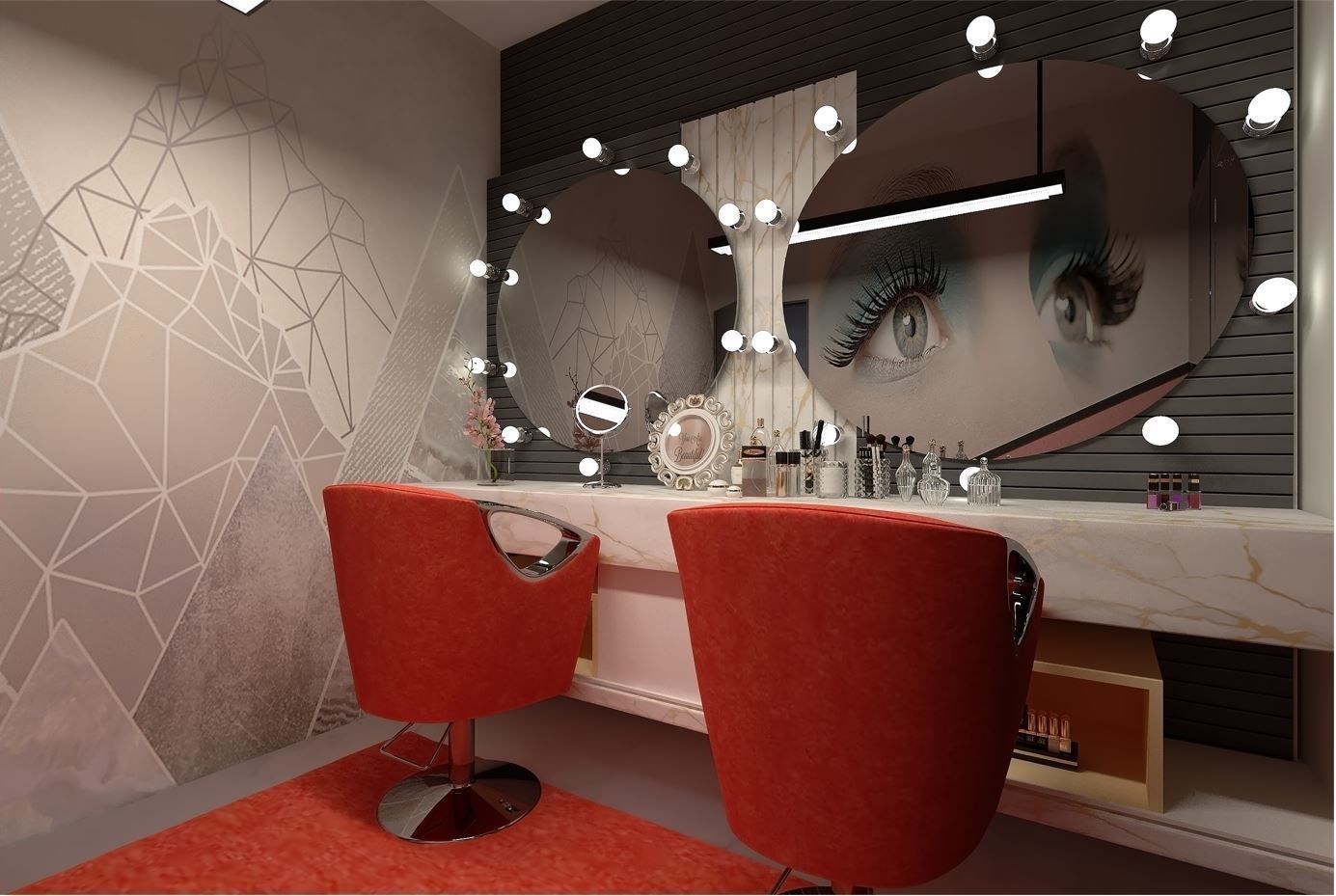makeup room 3D model_1