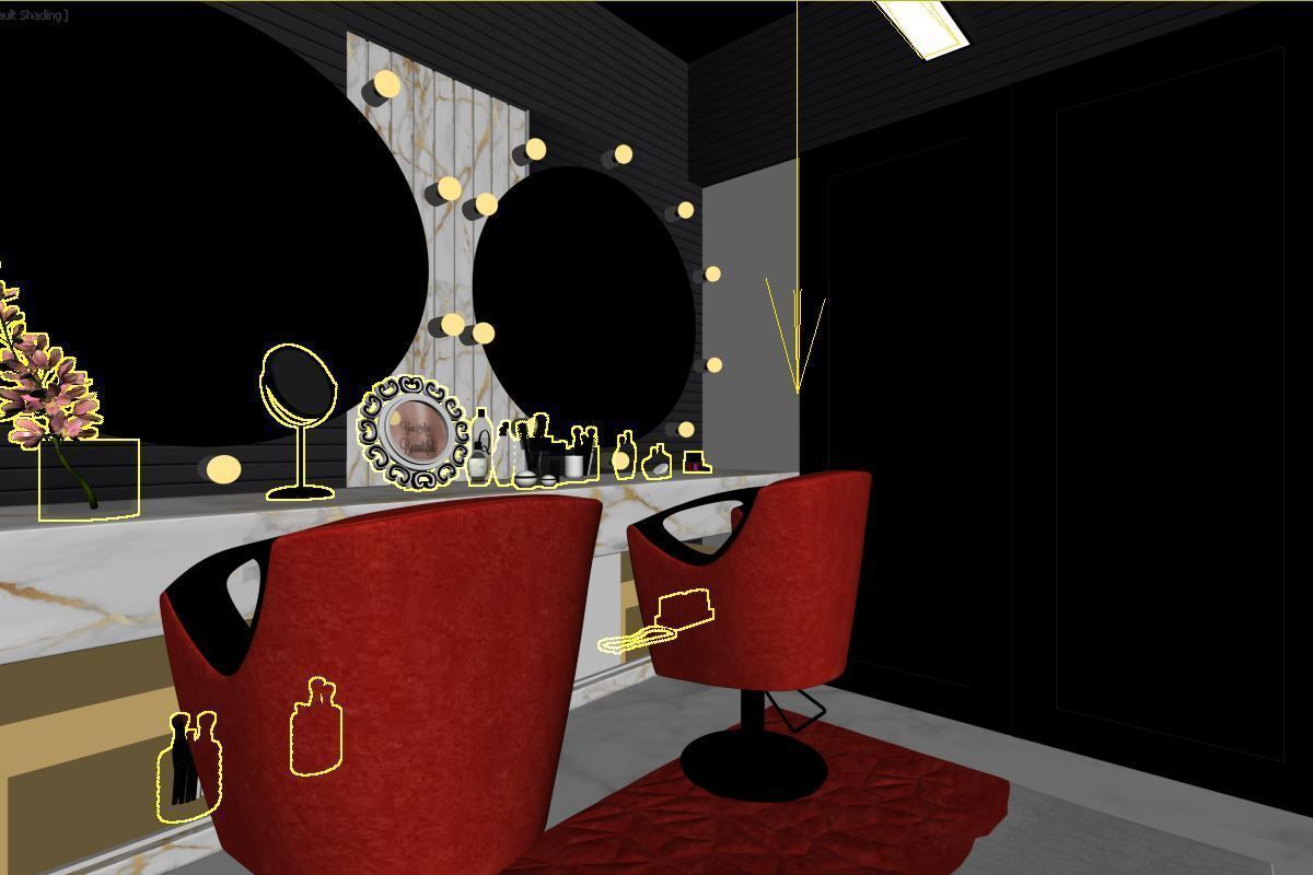 makeup room 3D model_2