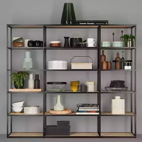 Rack01 shelving unit 3D model