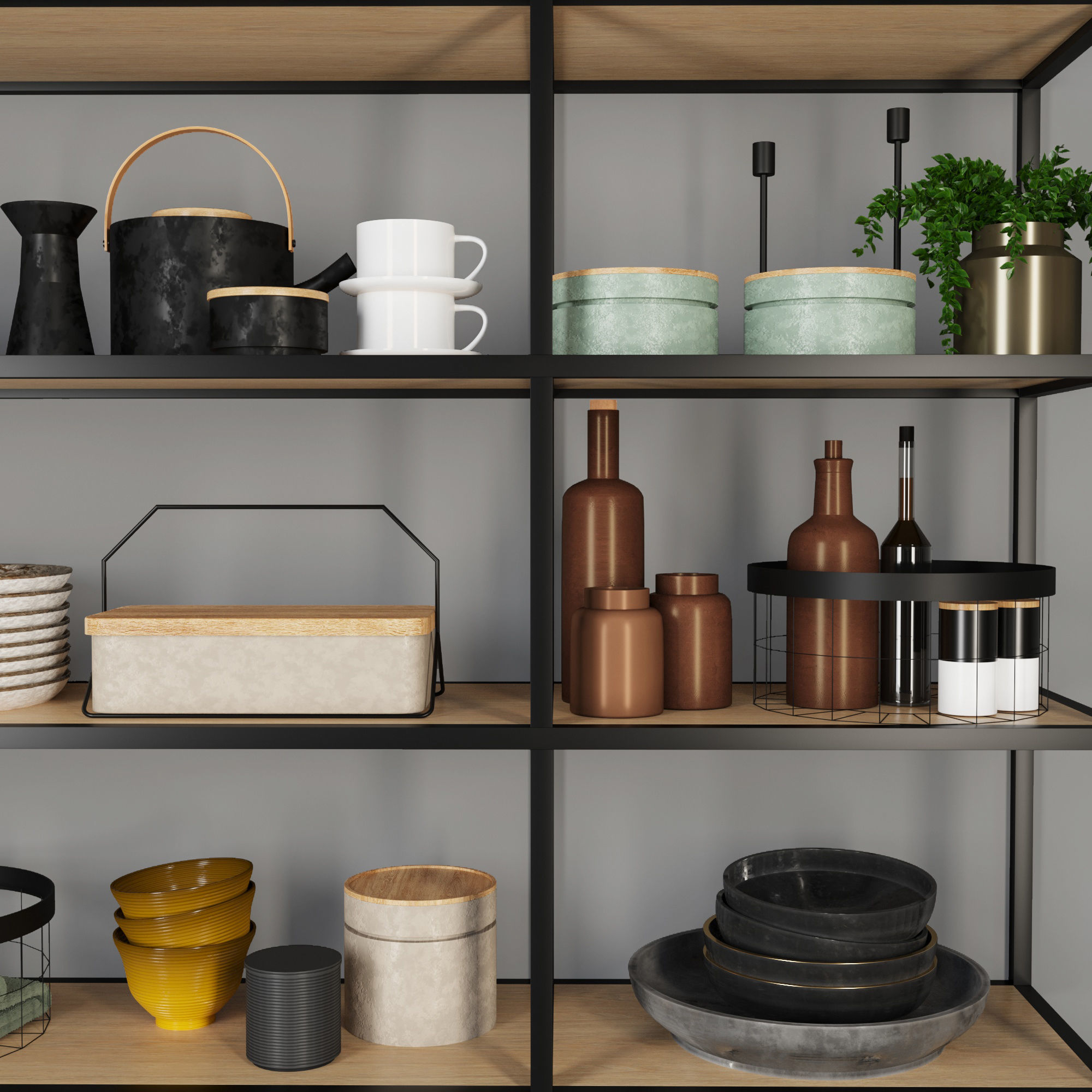 Rack01 shelving unit 3D model_2