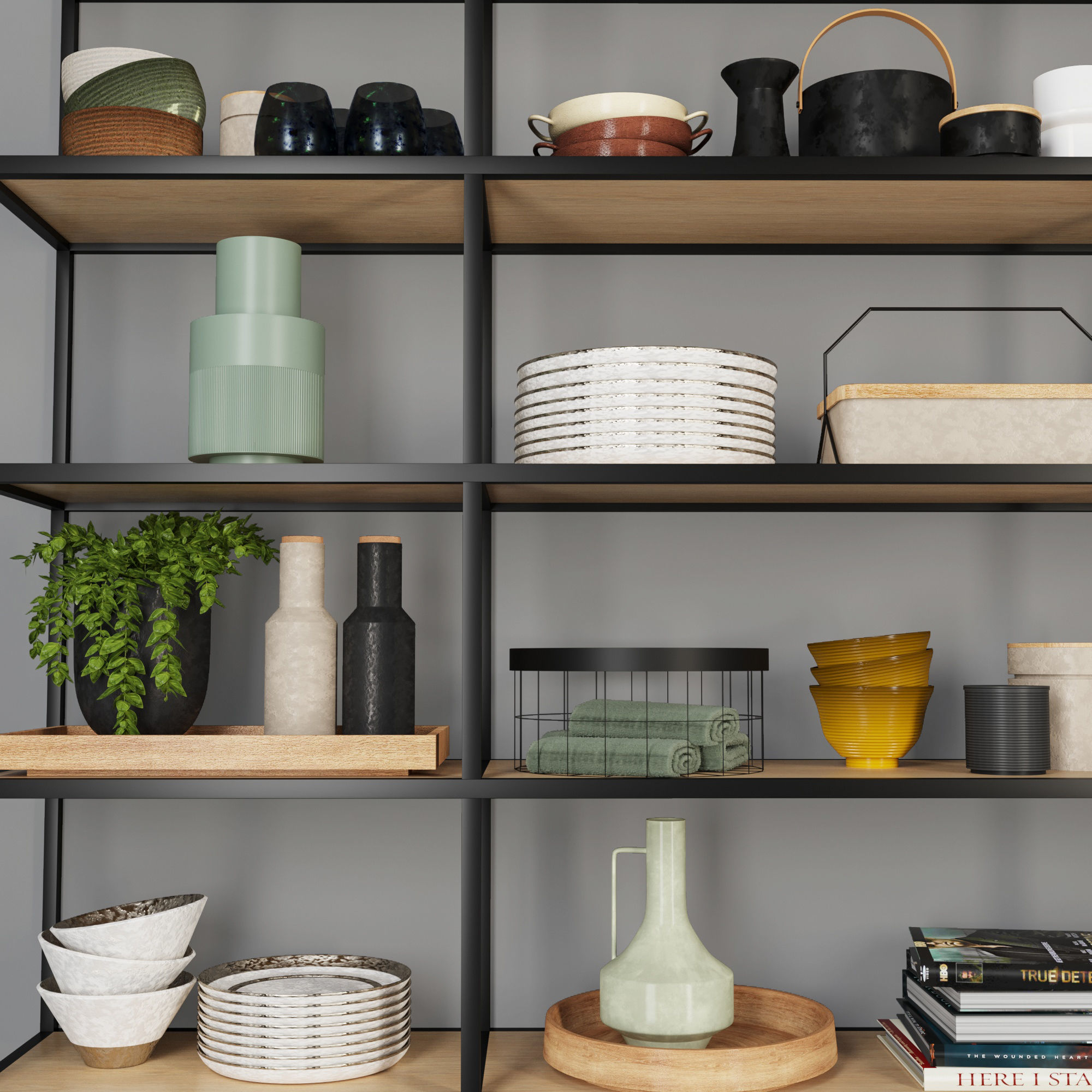 Rack01 shelving unit 3D model_1