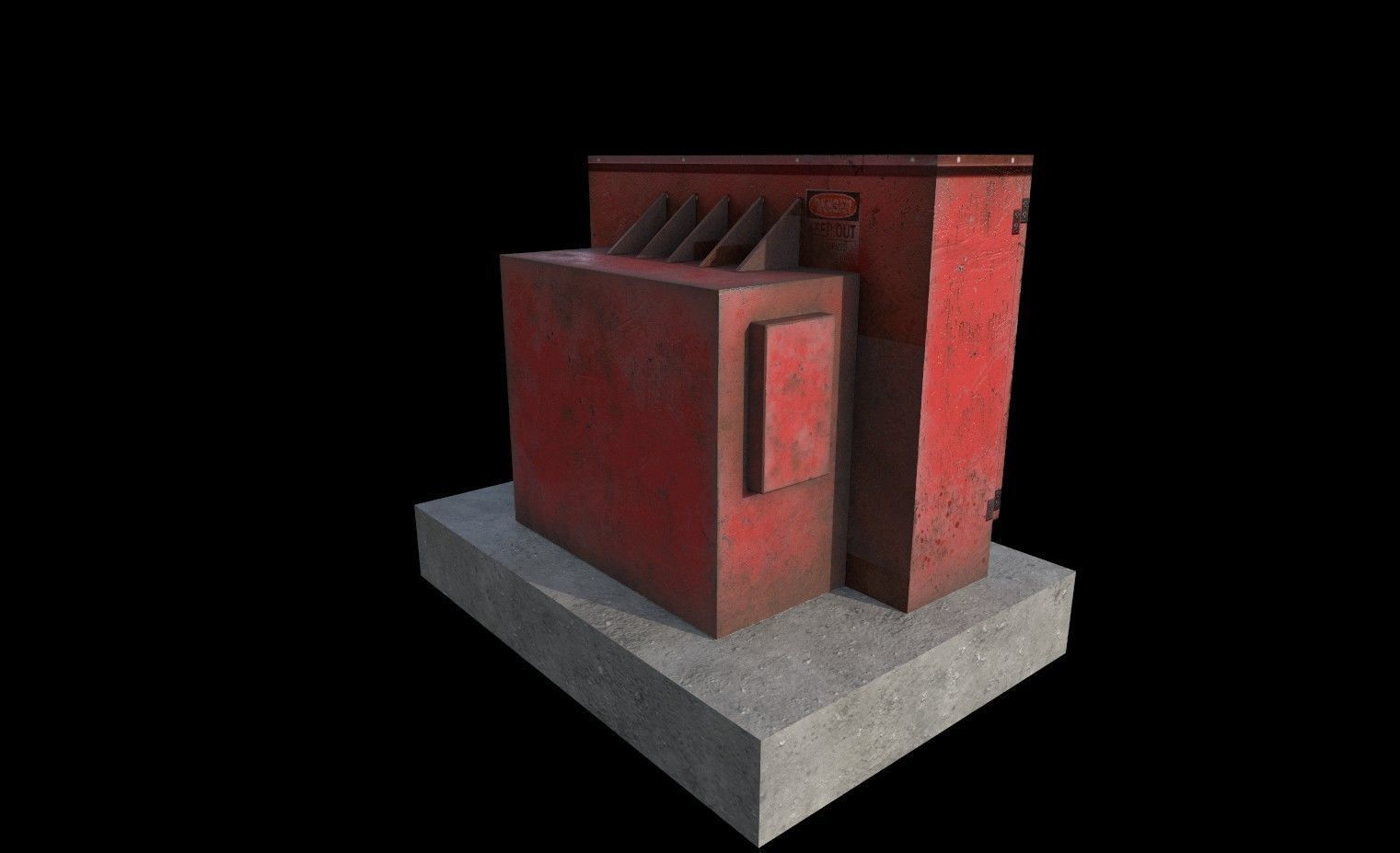 industrial transformer - Low Poly - PBR Low-poly 3D model_19