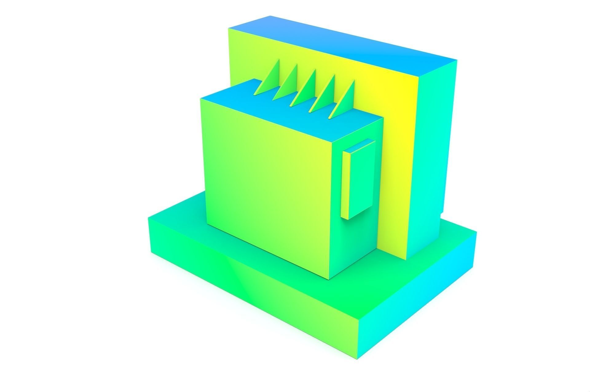 industrial transformer - Low Poly - PBR Low-poly 3D model_23
