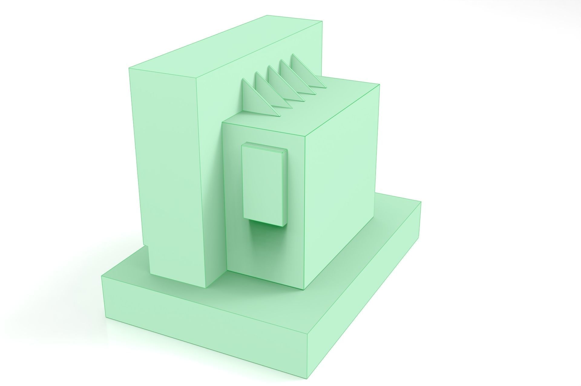 industrial transformer - Low Poly - PBR Low-poly 3D model_33