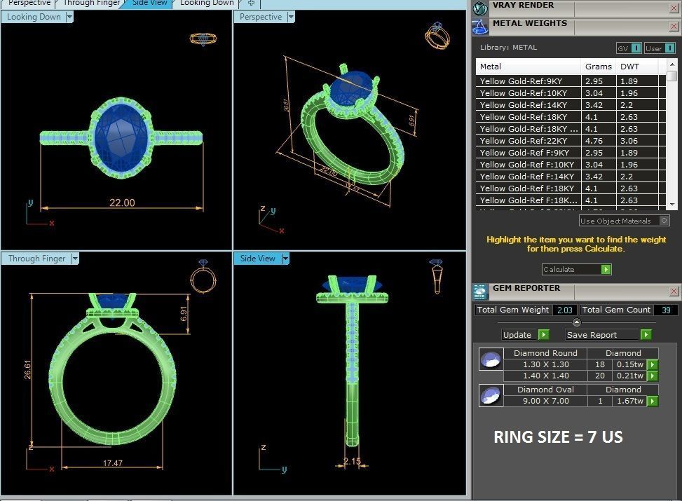 Oval Halo solitaire wedding engagement ring with 360 view 3D print model_8