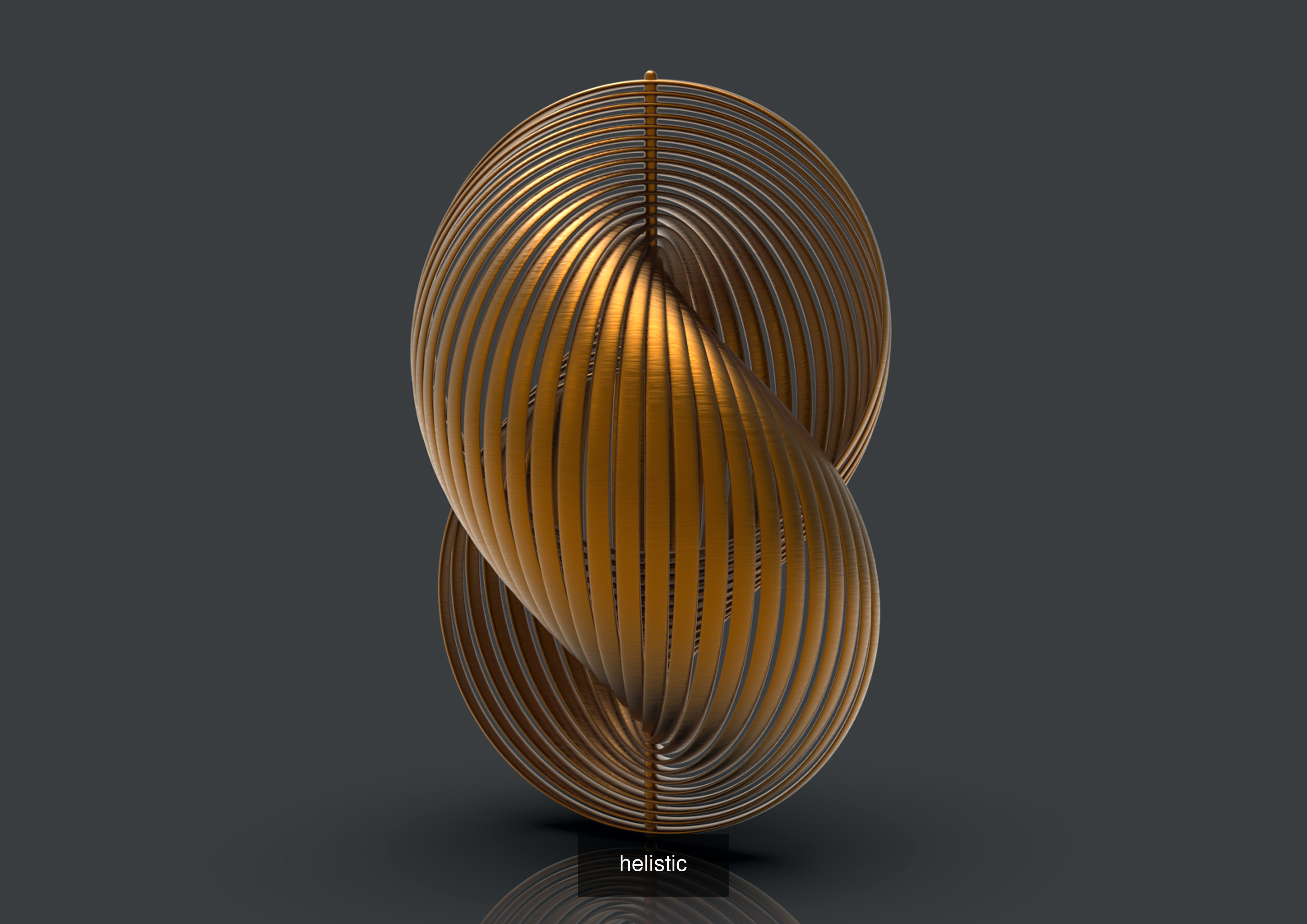 decor colorful shell with stripes 3D Model Collection_5