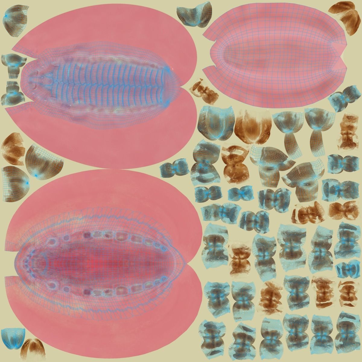 Female Pig with 2 Animations VFX Grace 3D model_19