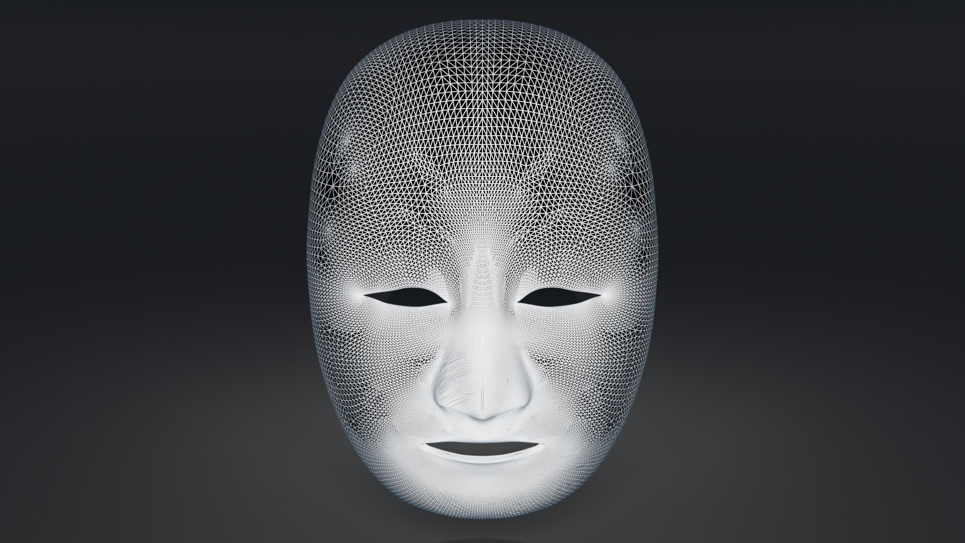 Ancient Noh Mask 3D model_4