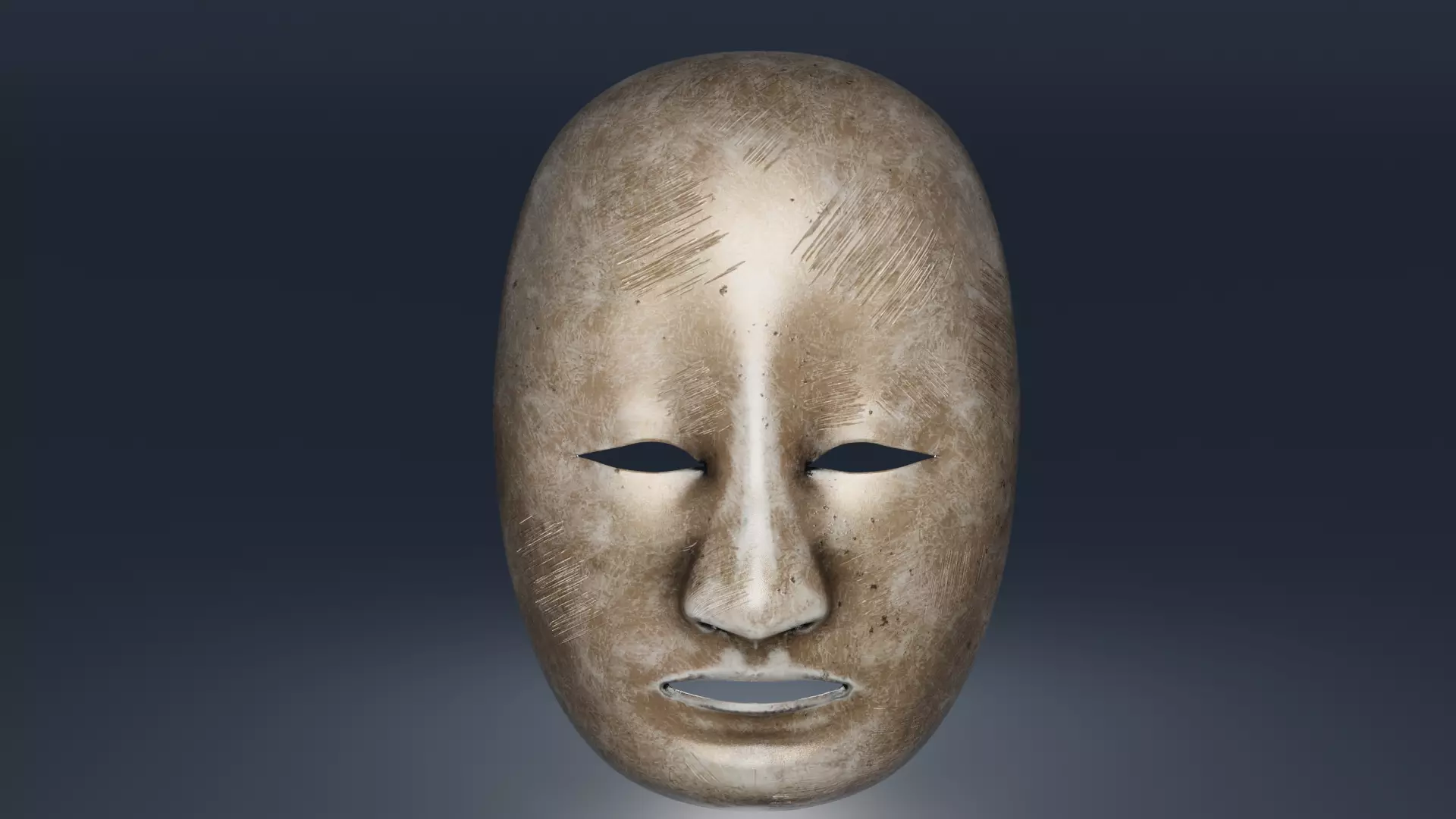 Ancient Noh Mask 3D model_0