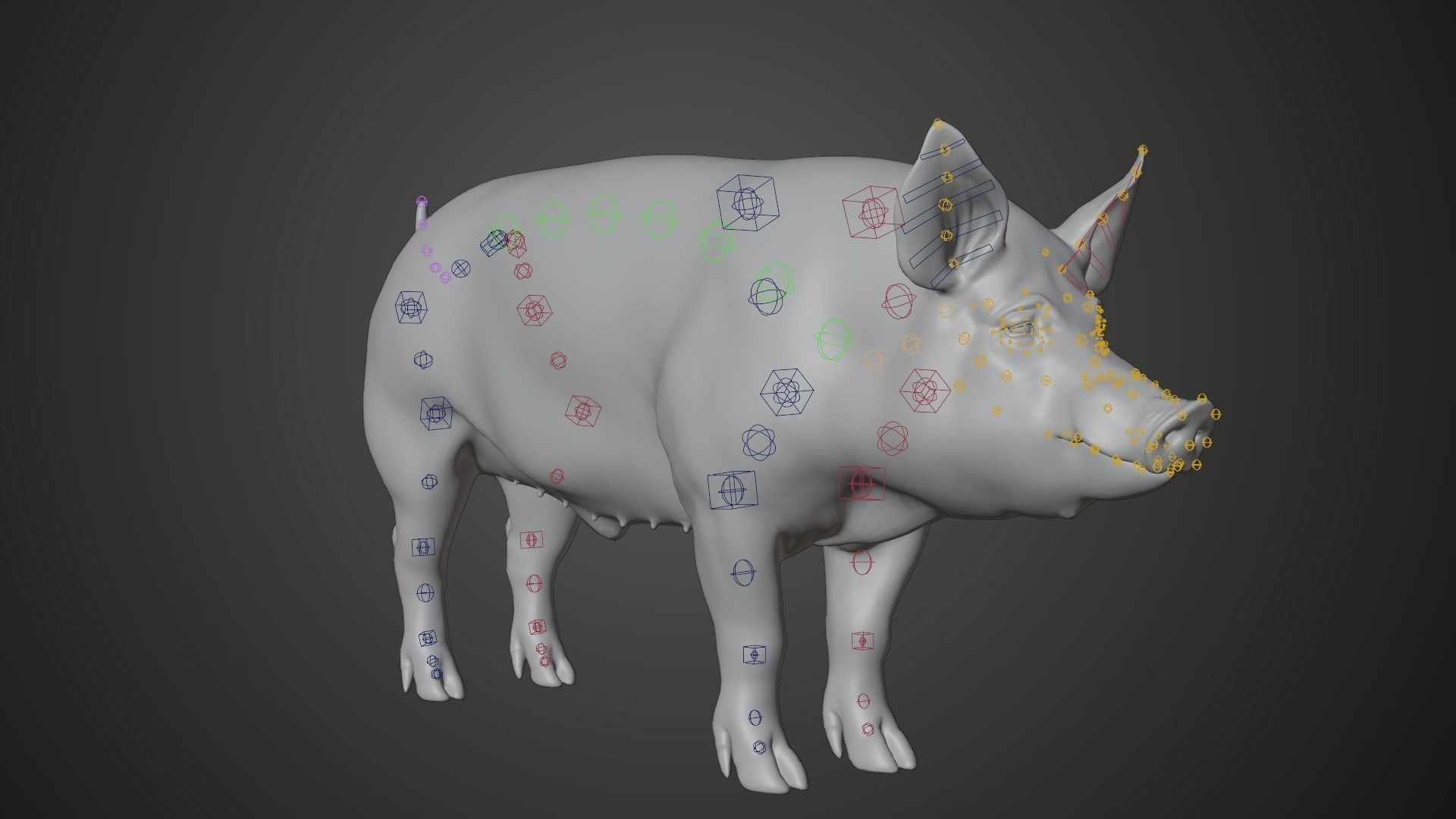 Male Pig with 7 Animations VFX Grace 3D model_20