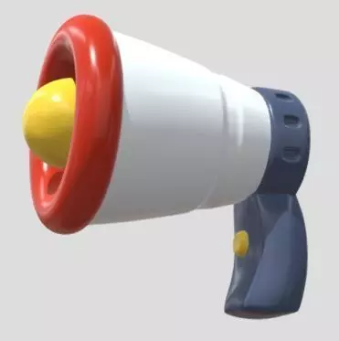 megaphone Free 3D model