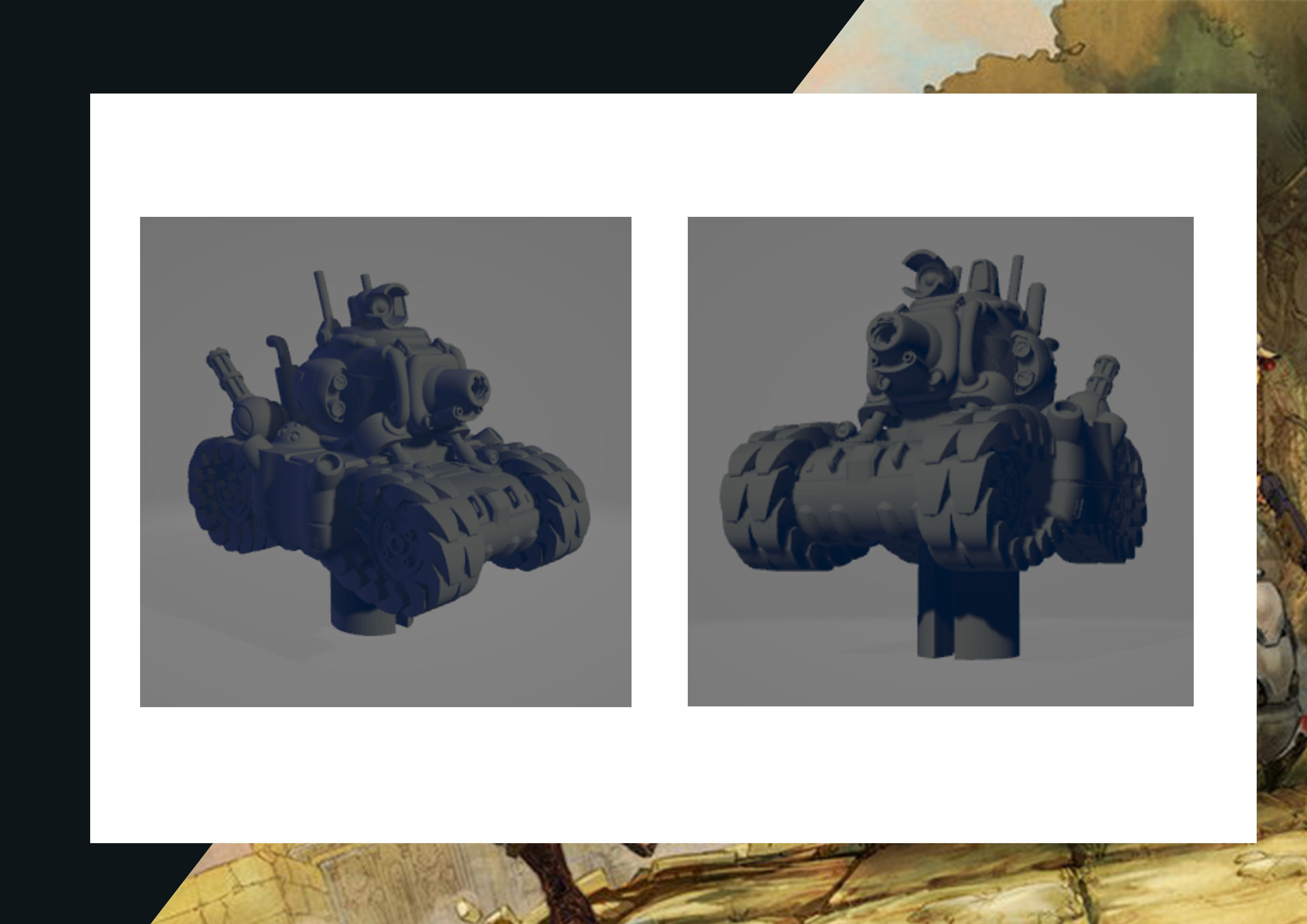 Keycaps  tankmetal slug 3D print model_1