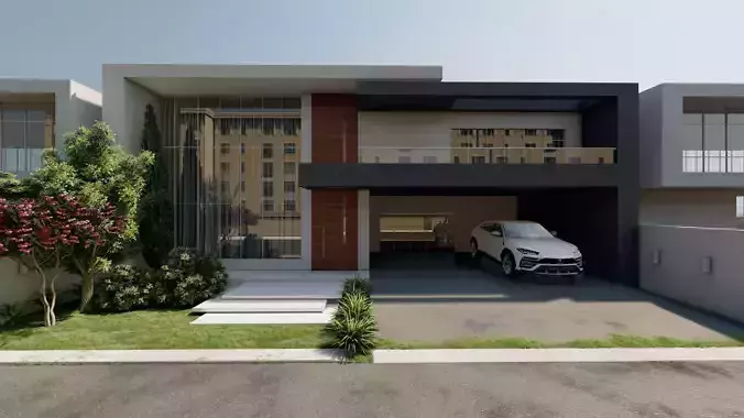 modern villa 3D model
