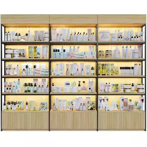 Showcase in a pharmacy