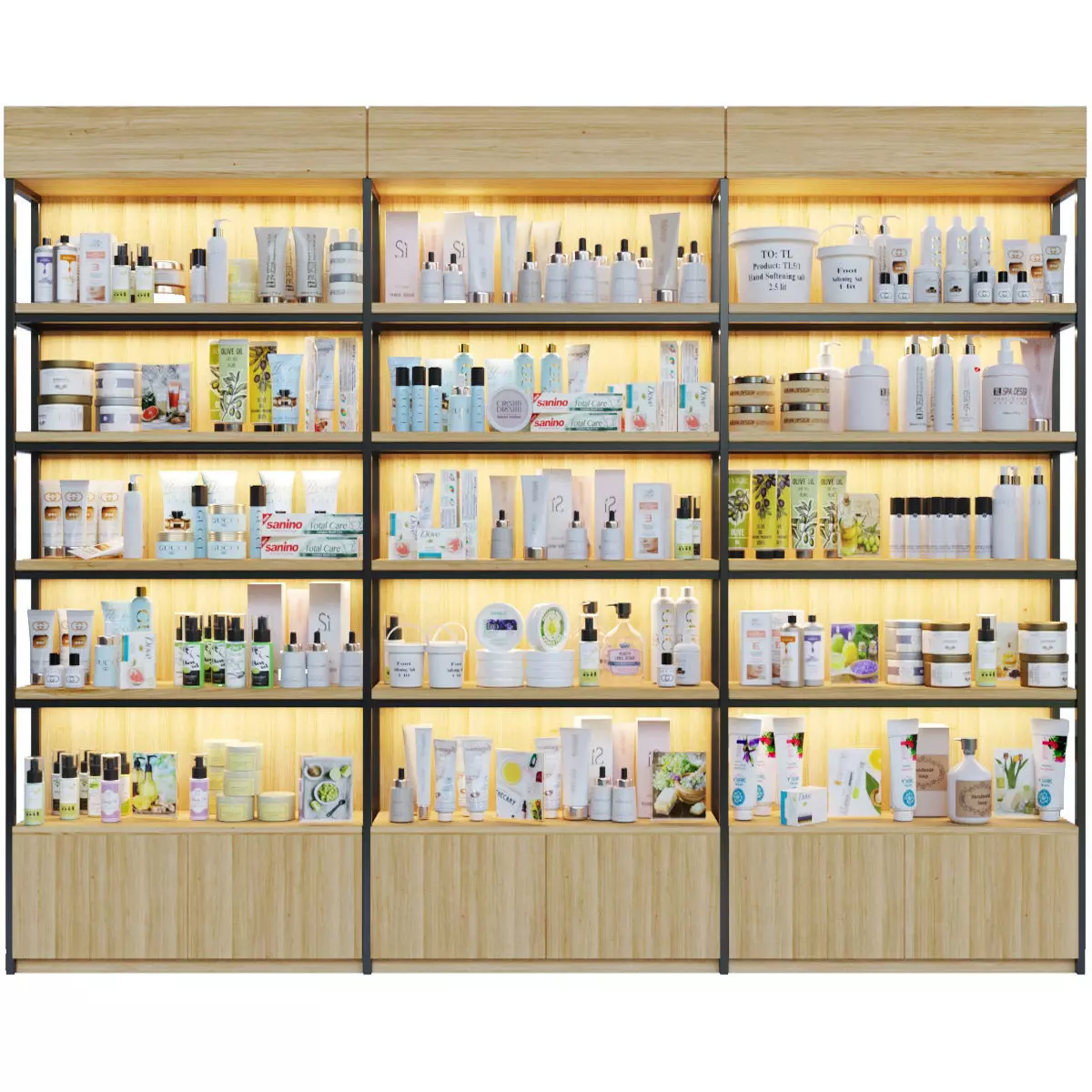 Showcase in a pharmacy 3D model
