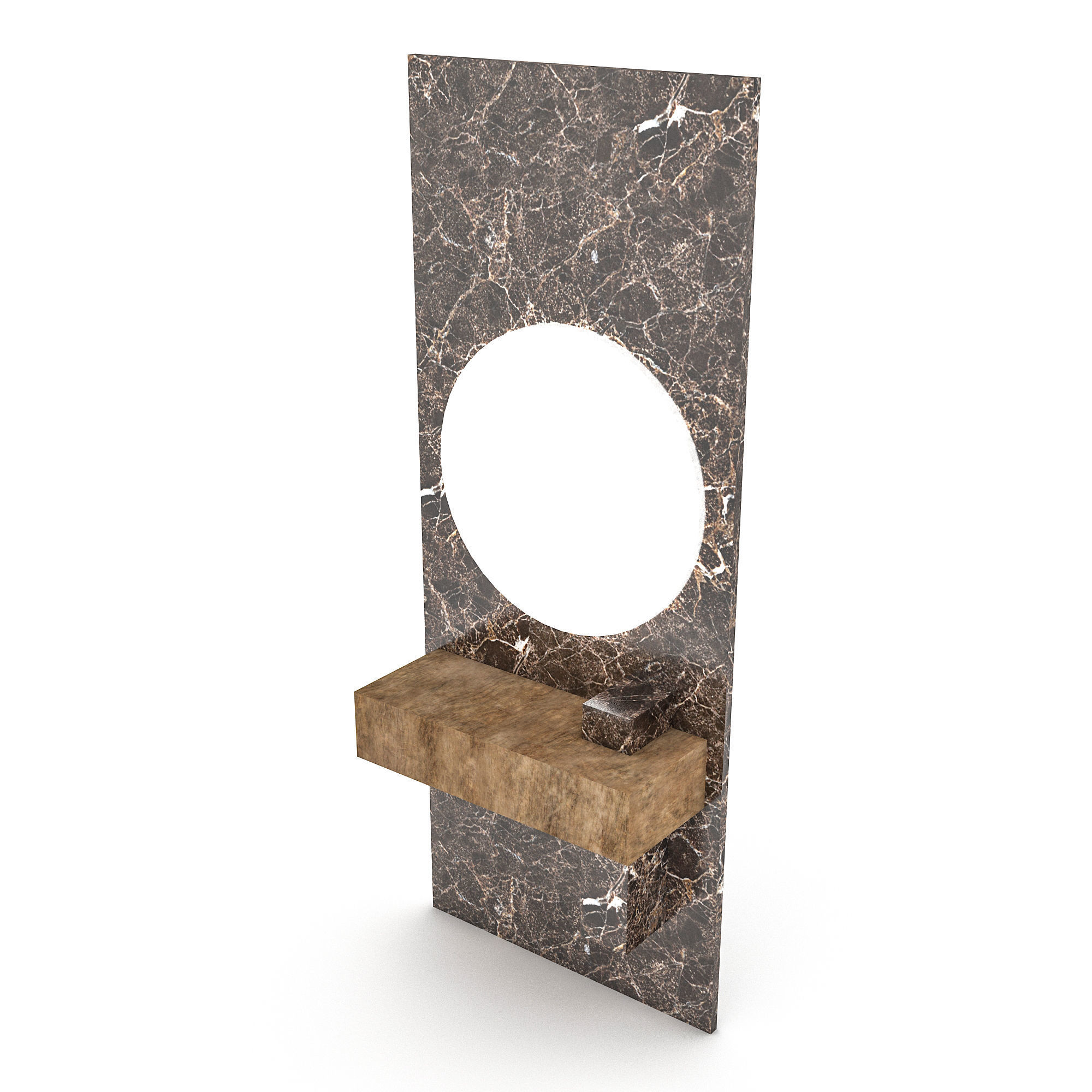 3D natural bathroom sink 02 Low-poly 3D model_1