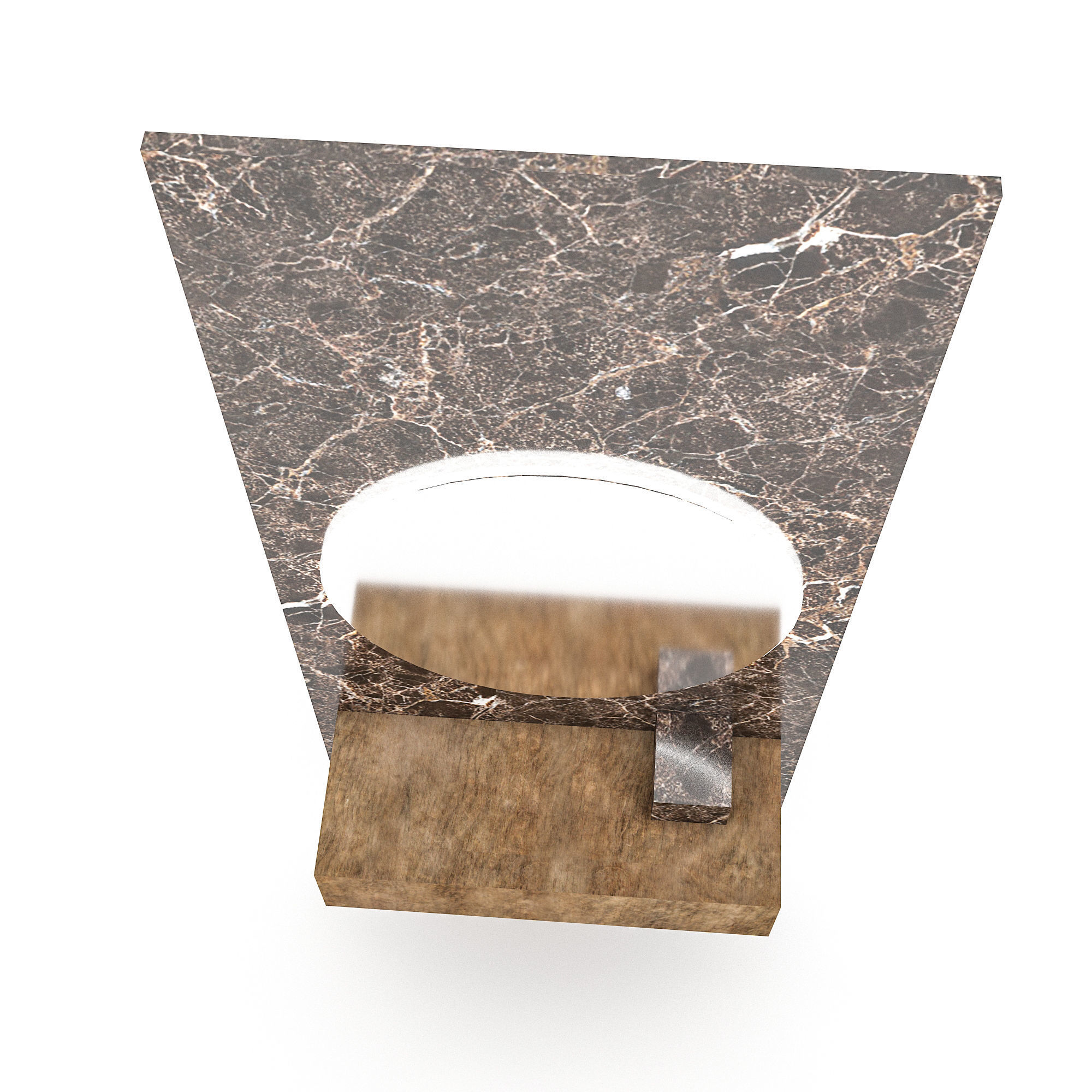 3D natural bathroom sink 02 Low-poly 3D model_3