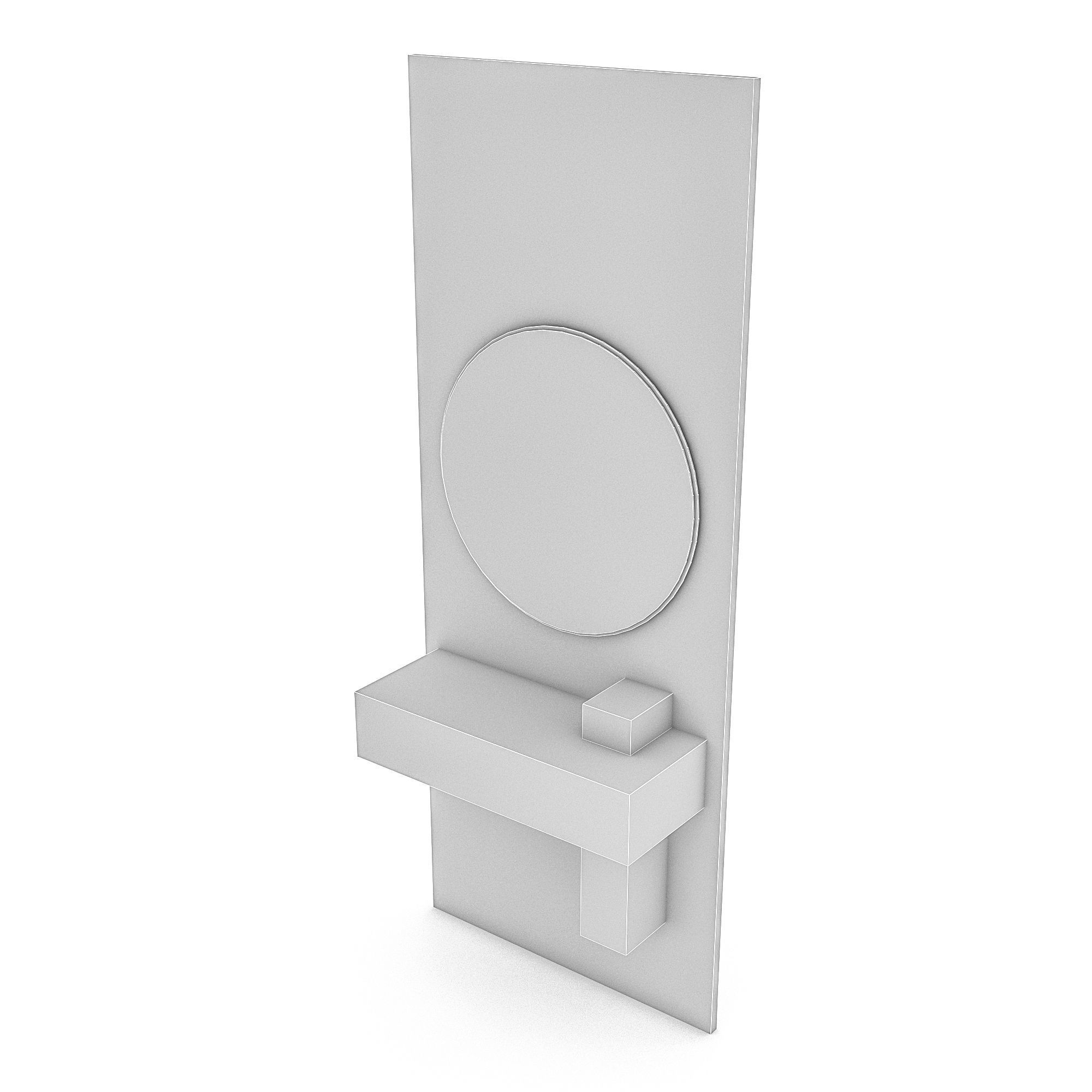 3D natural bathroom sink 02 Low-poly 3D model_5